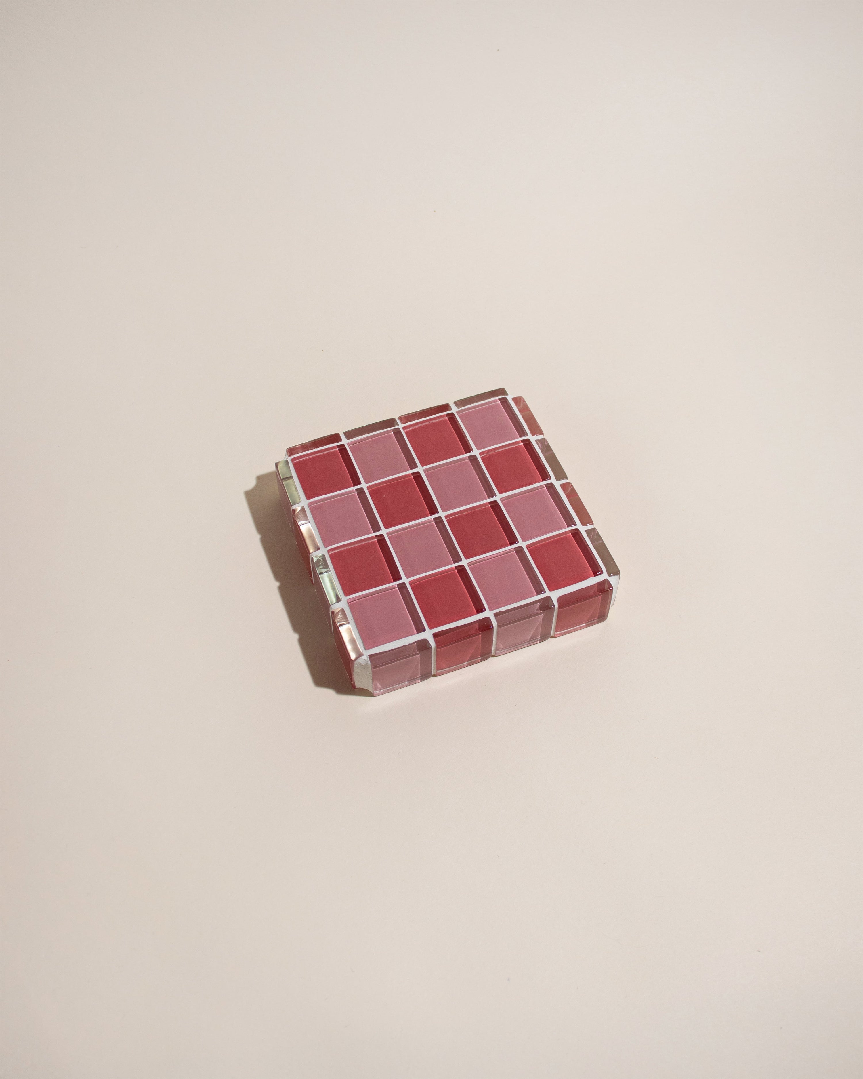 GLASS TILE CUBE - Cotton Candy