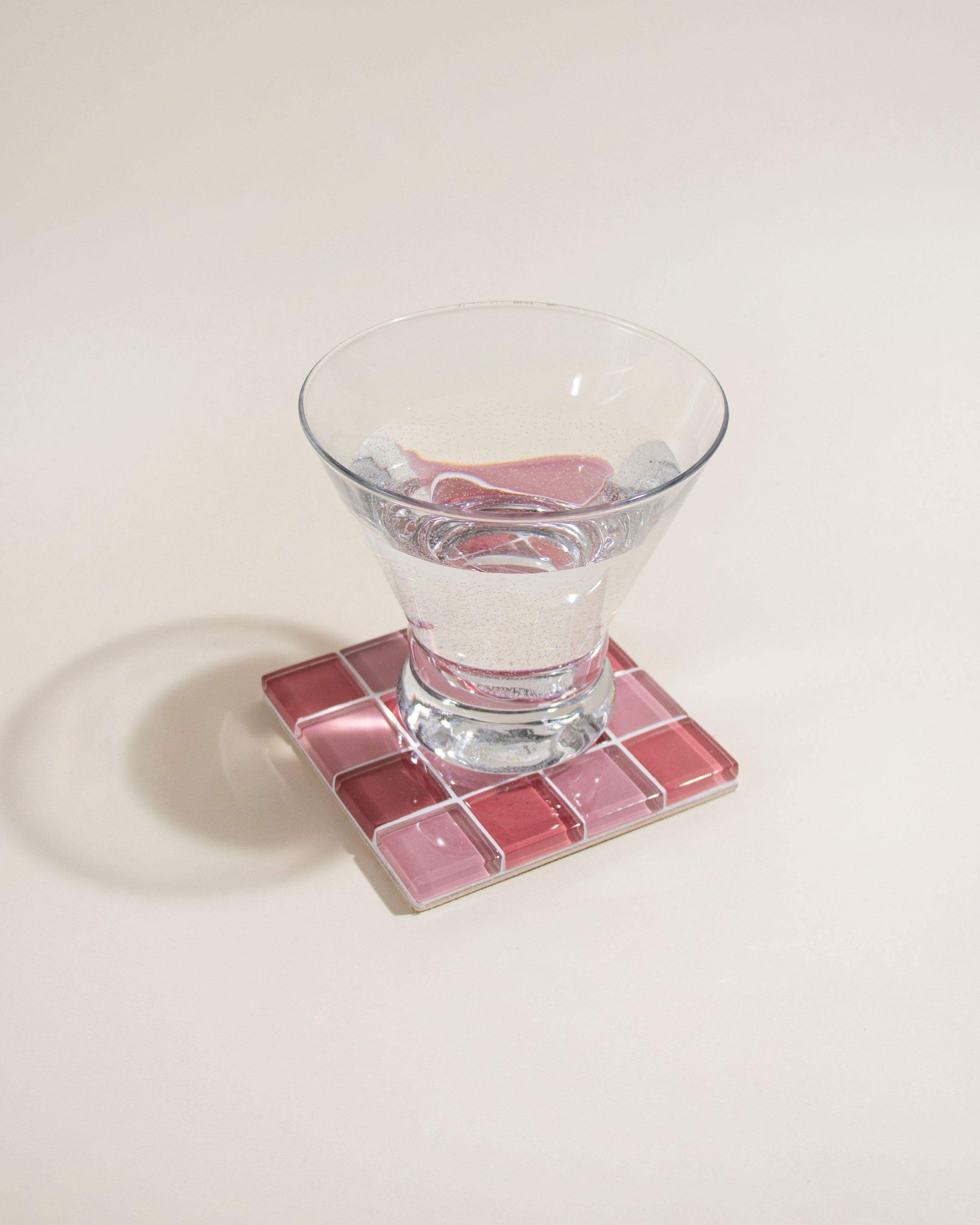 GLASS TILE COASTER - Cotton Candy