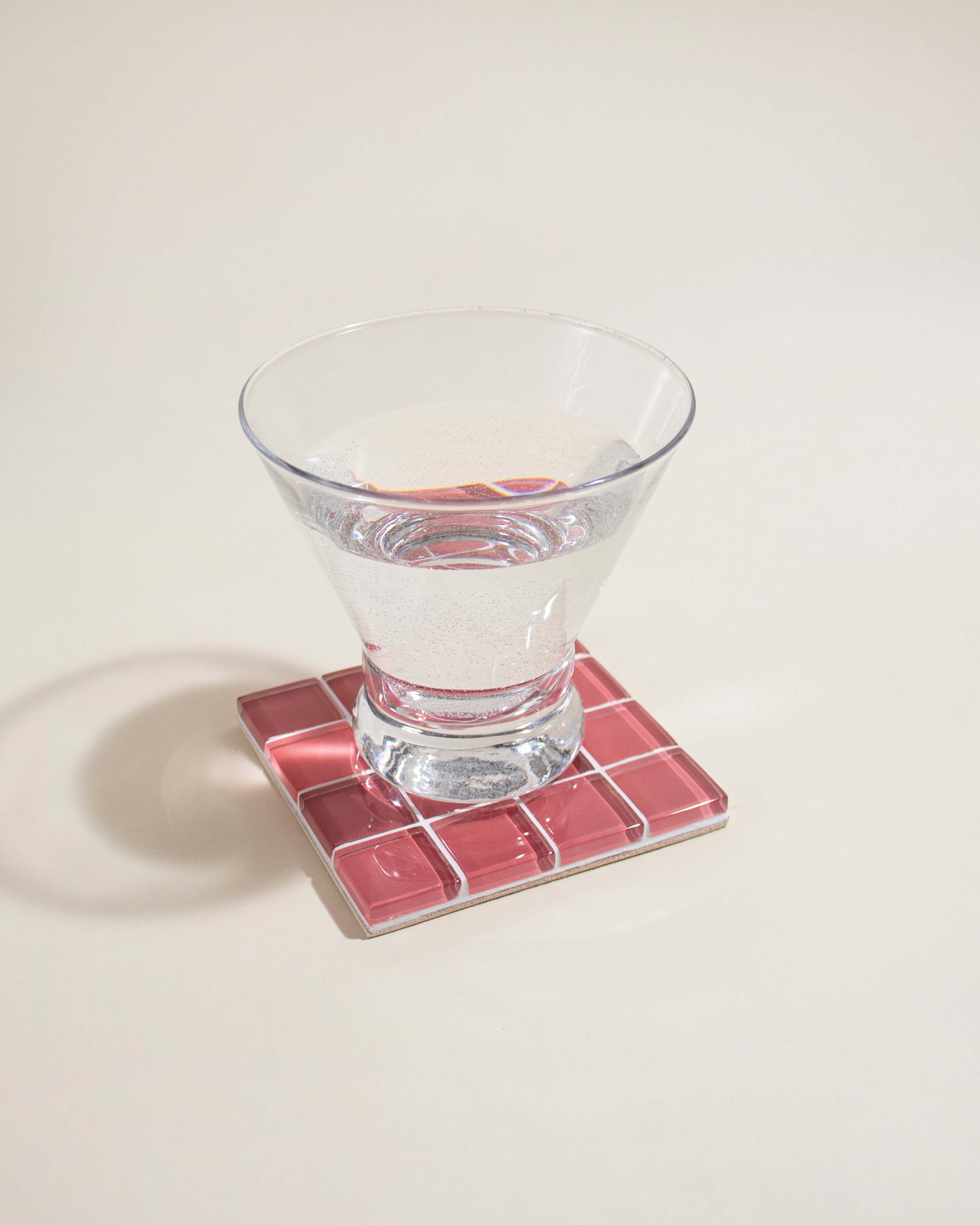 GLASS TILE COASTER - It's Rose