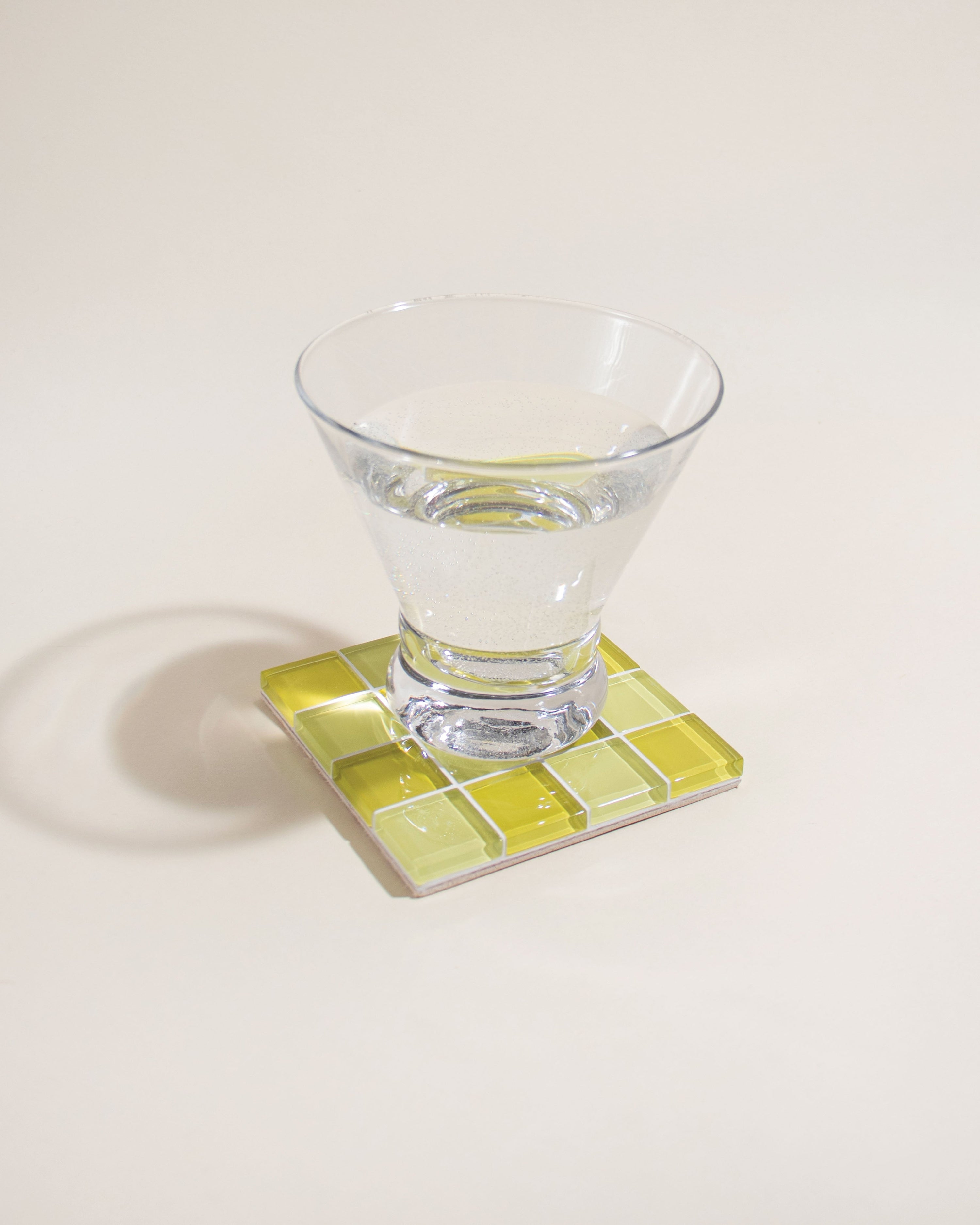 GLASS TILE COASTER - Banana Frosting