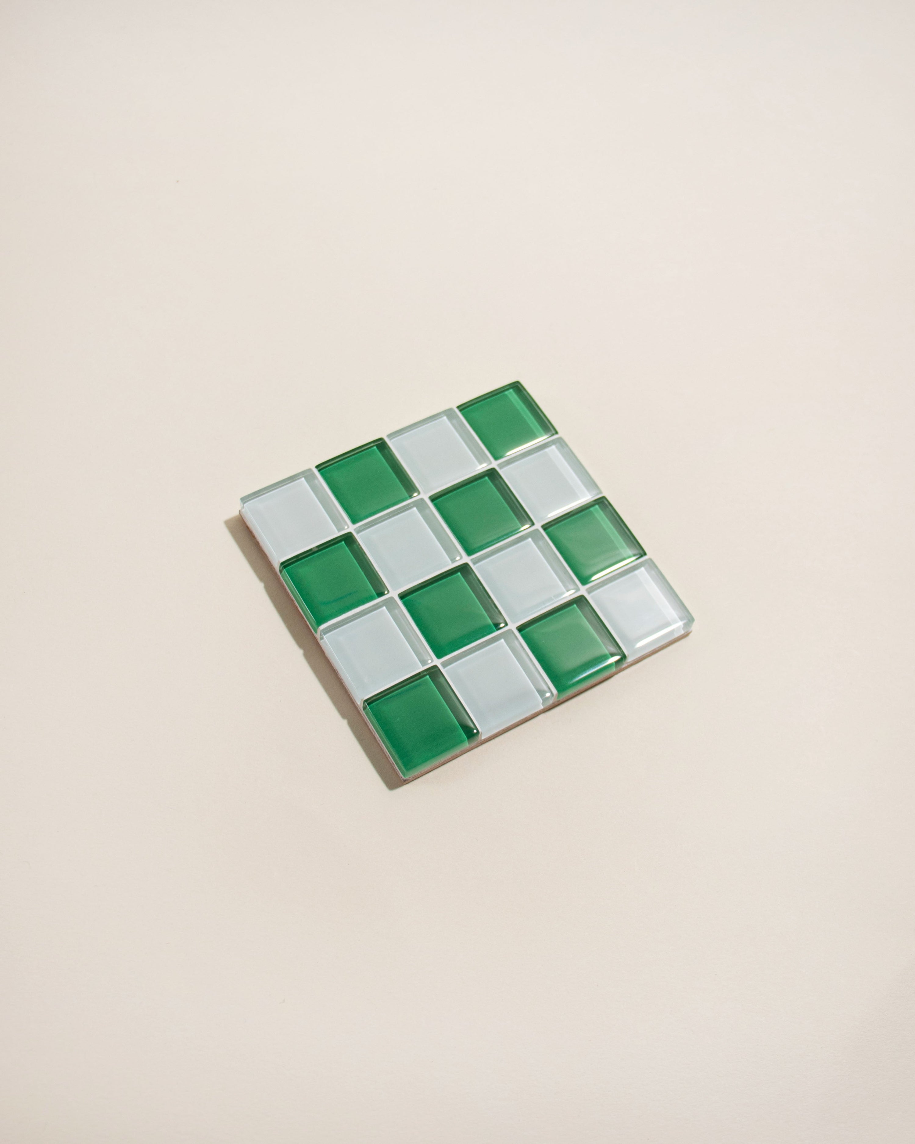 GLASS TILE COASTER - Key Lime Pie Milk Chocolate