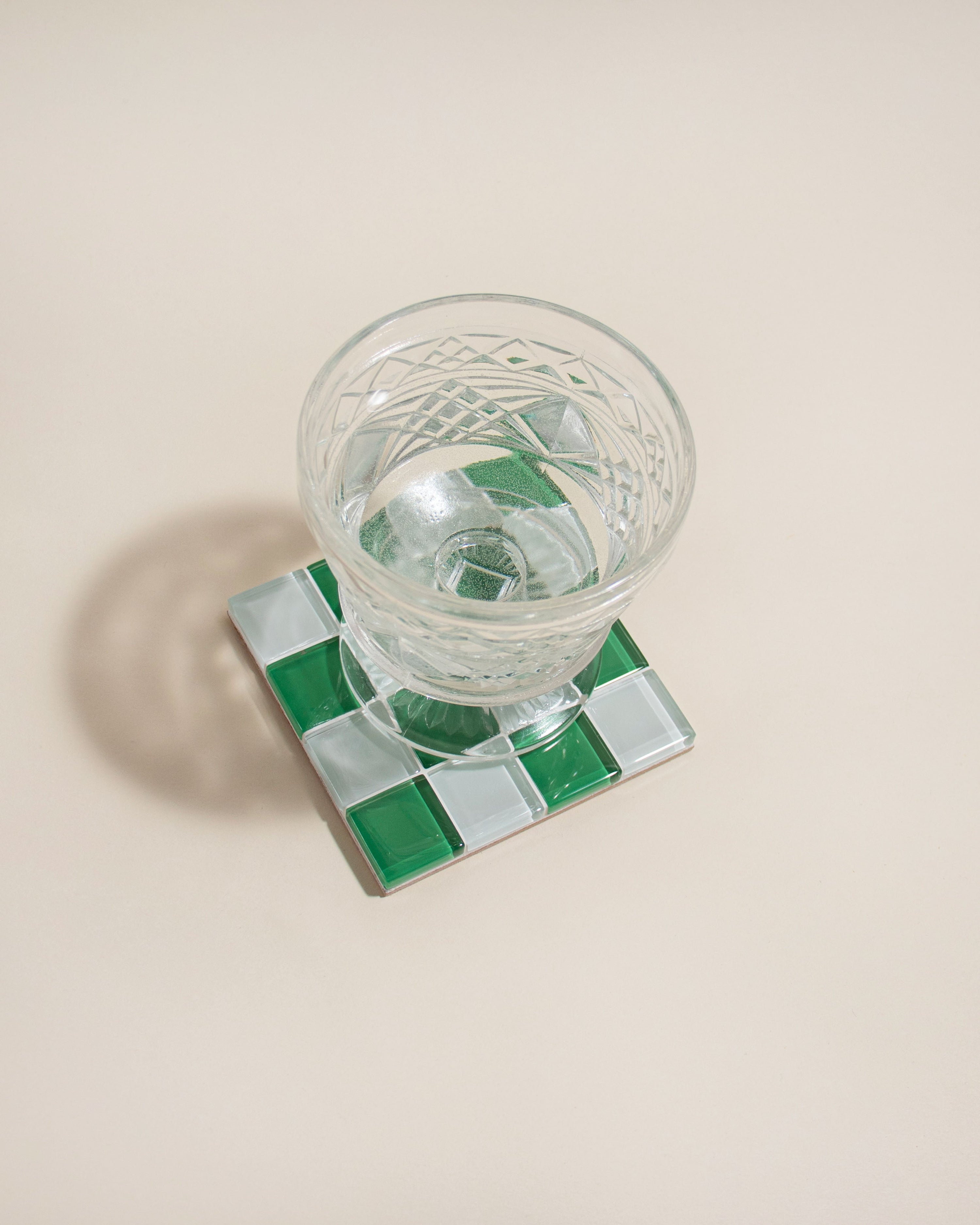 GLASS TILE COASTER - Key Lime Pie Milk Chocolate