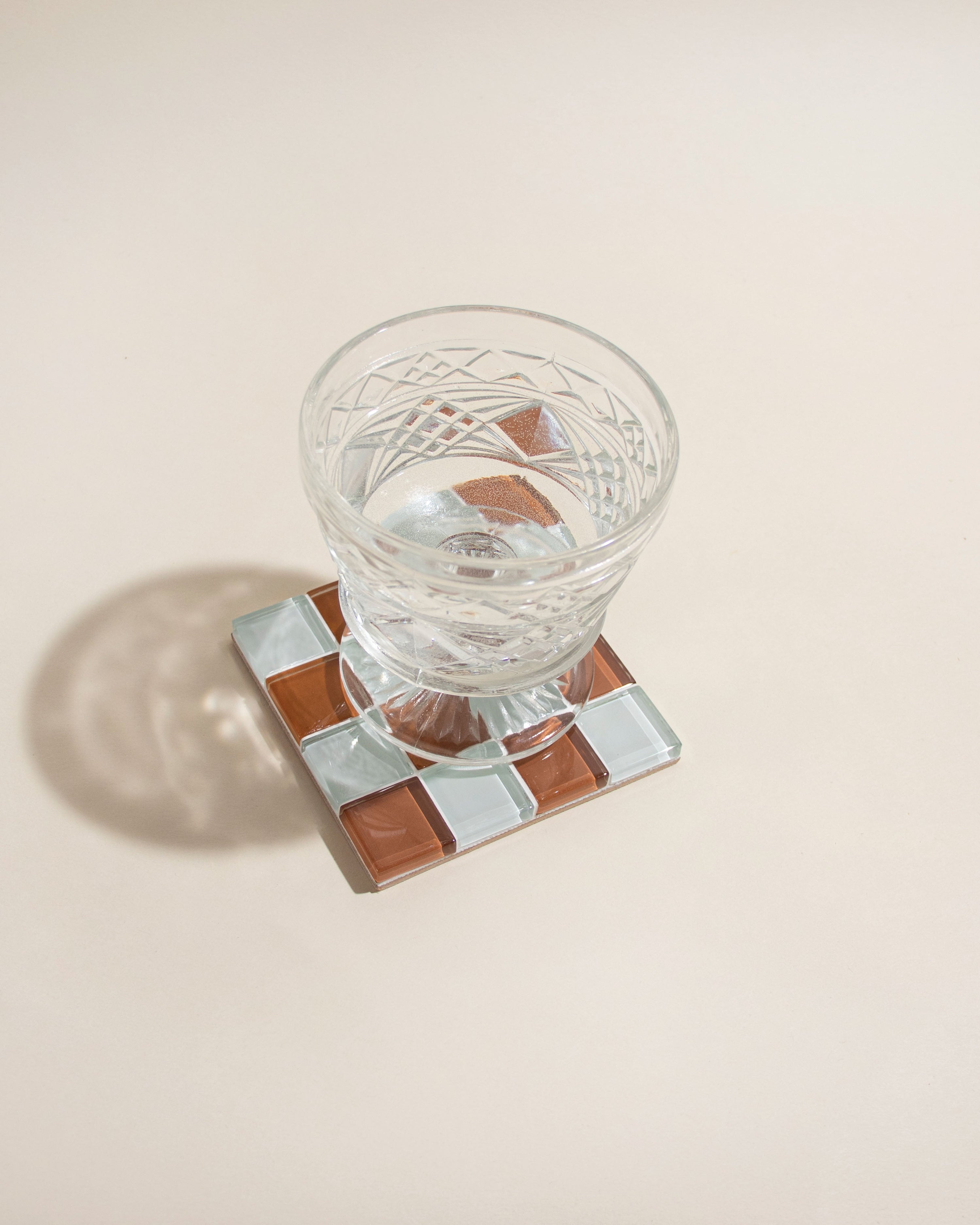 GLASS TILE COASTER - Orange Peel Milk Chocolate