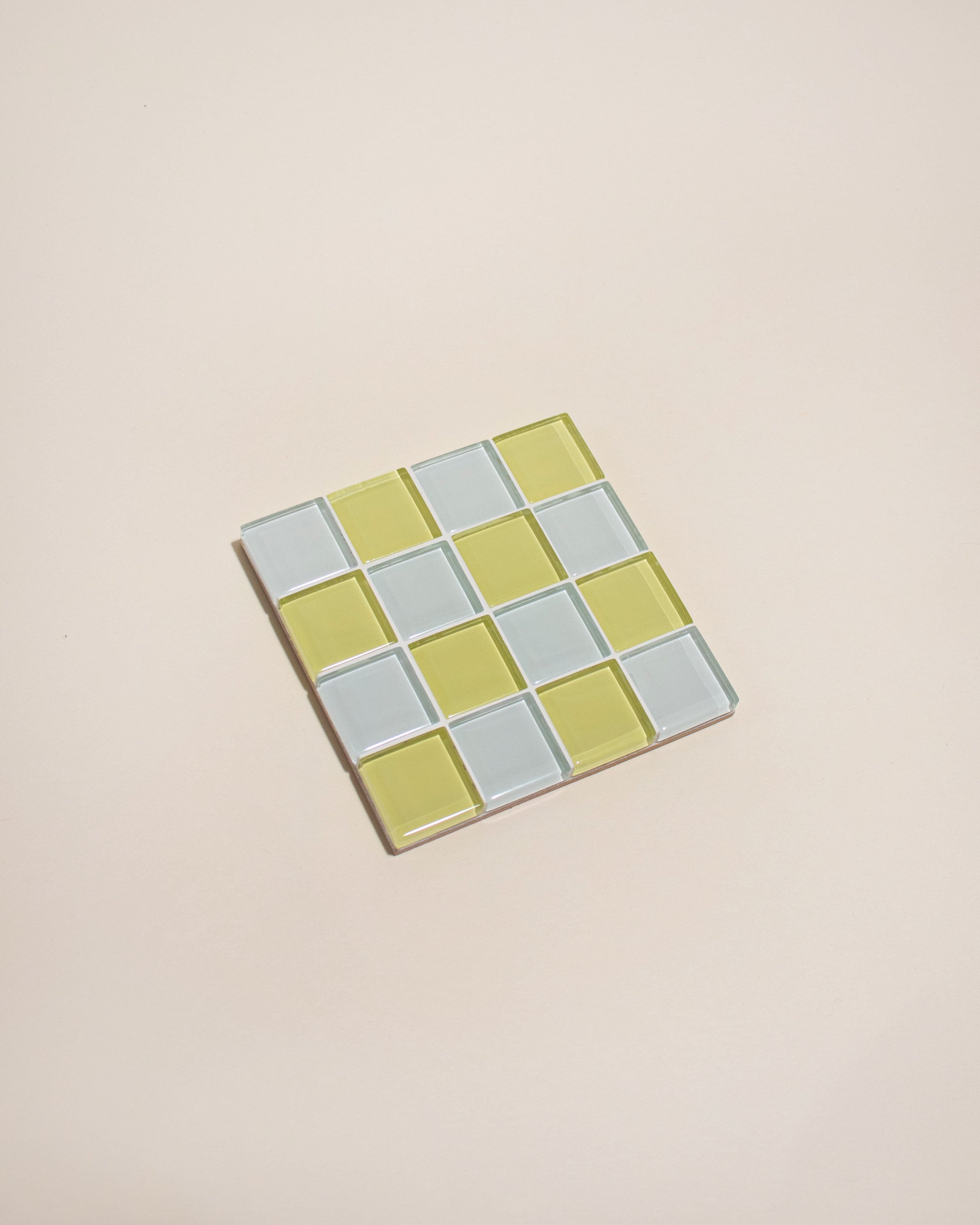 GLASS TILE COASTER - Yuzu Caramel Milk Chocolate