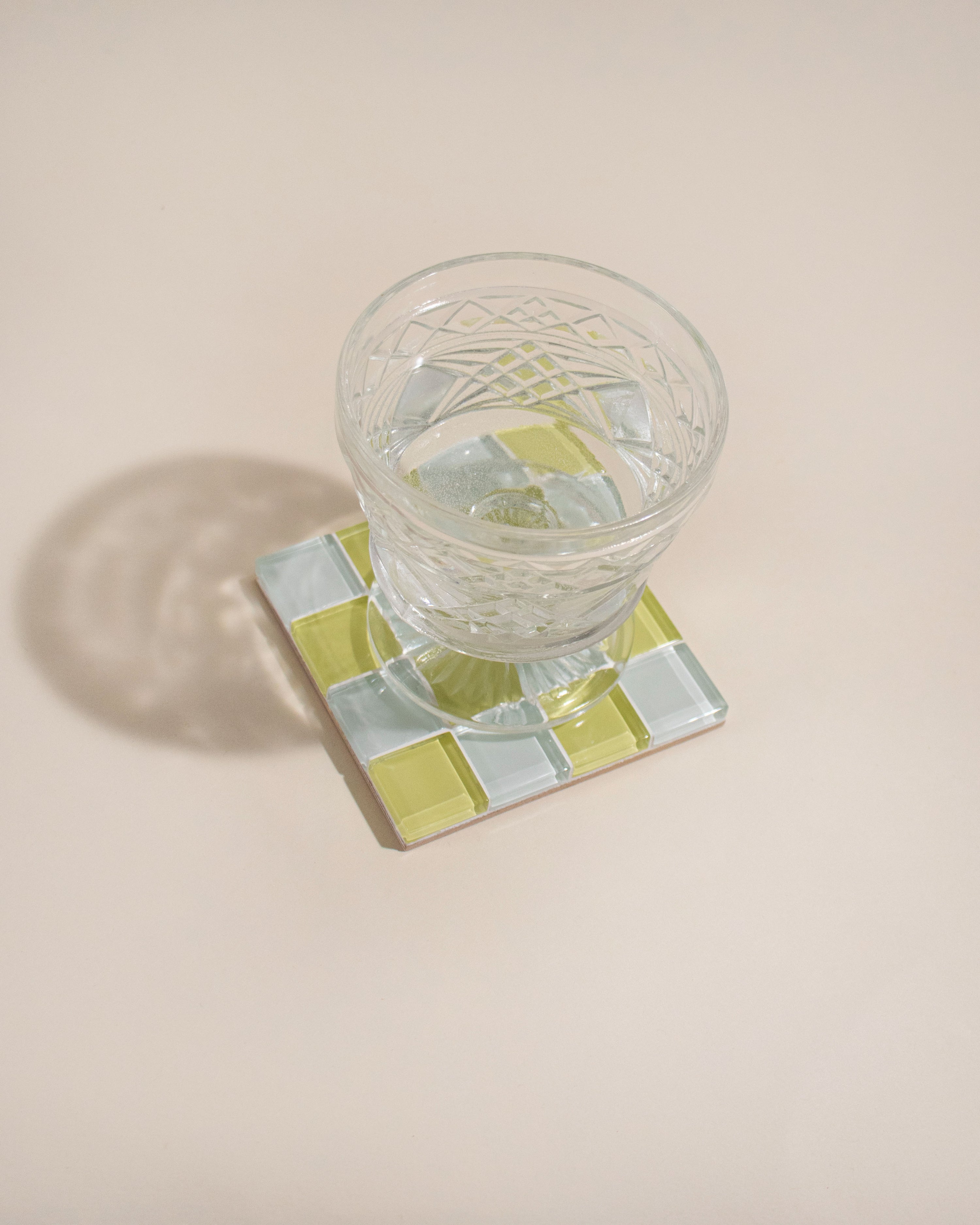 GLASS TILE COASTER - Yuzu Caramel Milk Chocolate