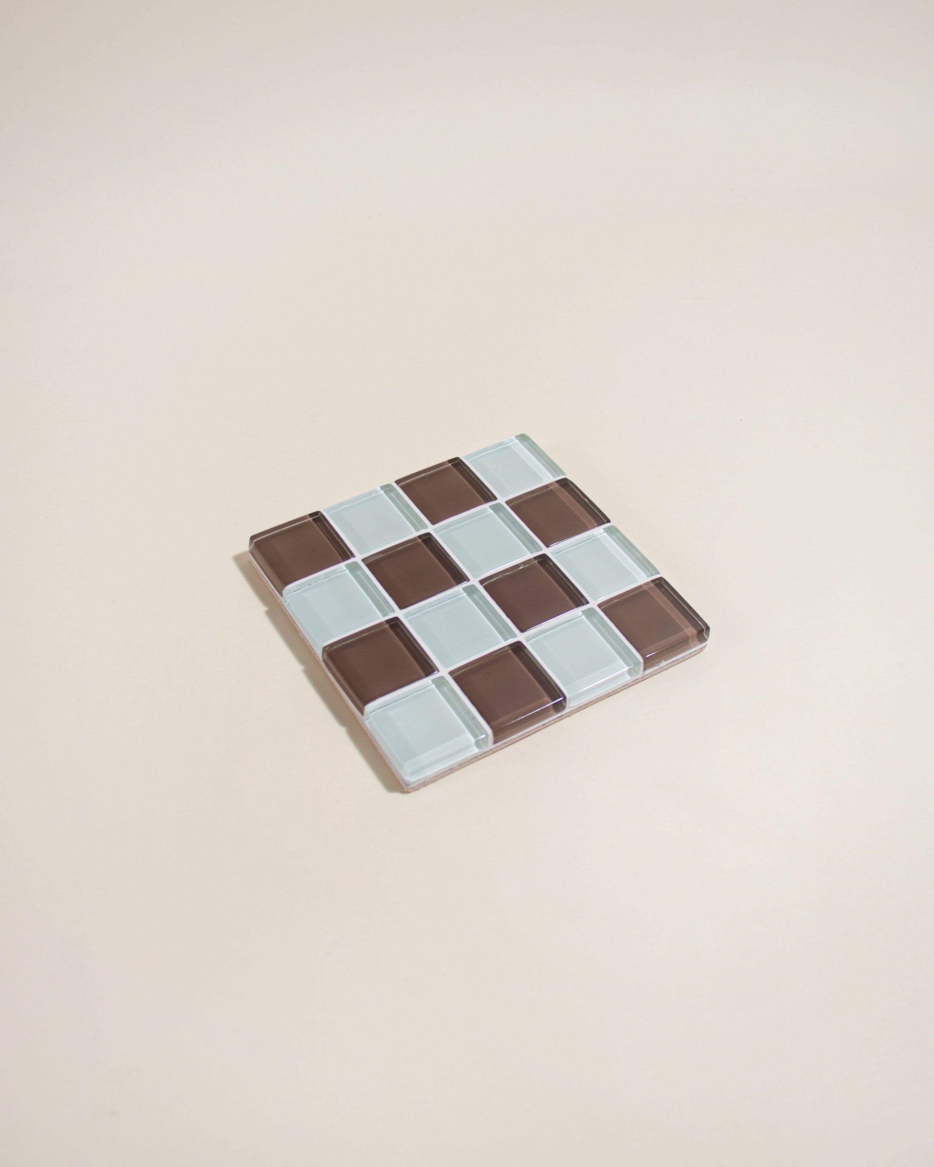GLASS TILE COASTER - Classic Milk Chocolate