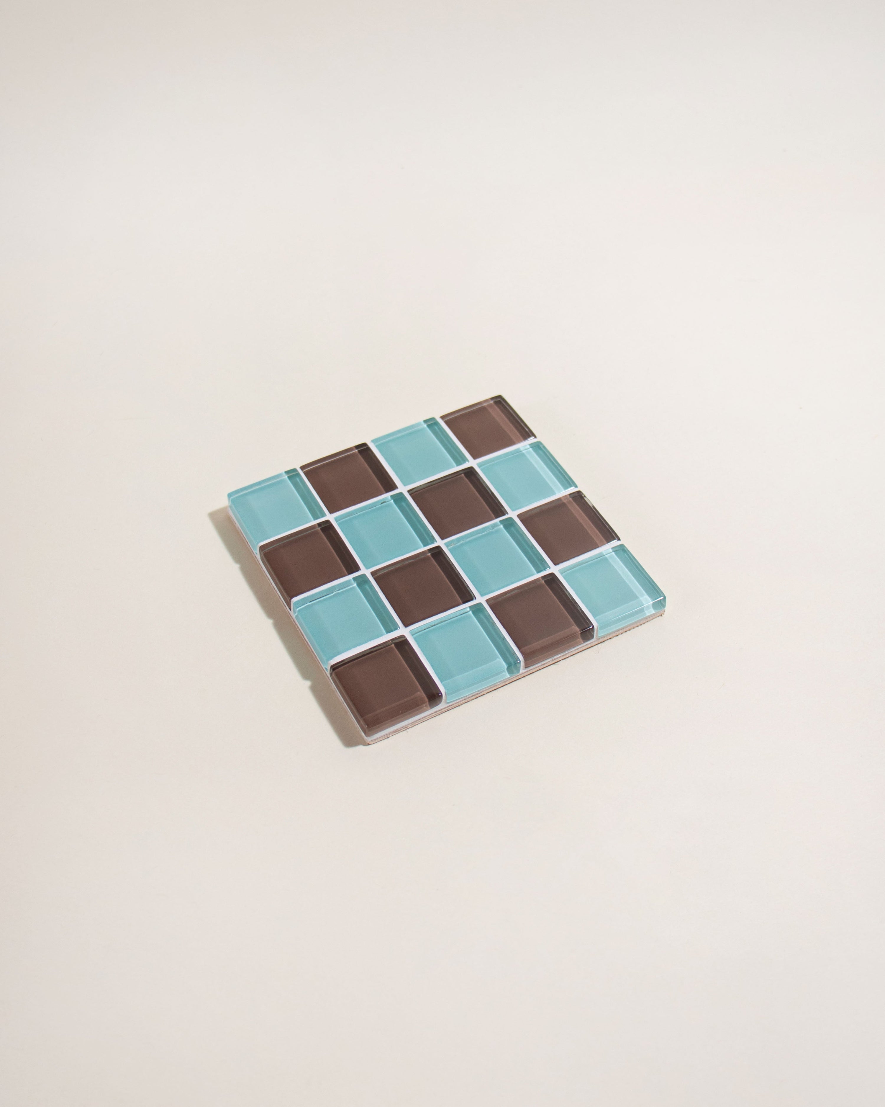 GLASS TILE COASTER - Sea Salt Dark Chocolate