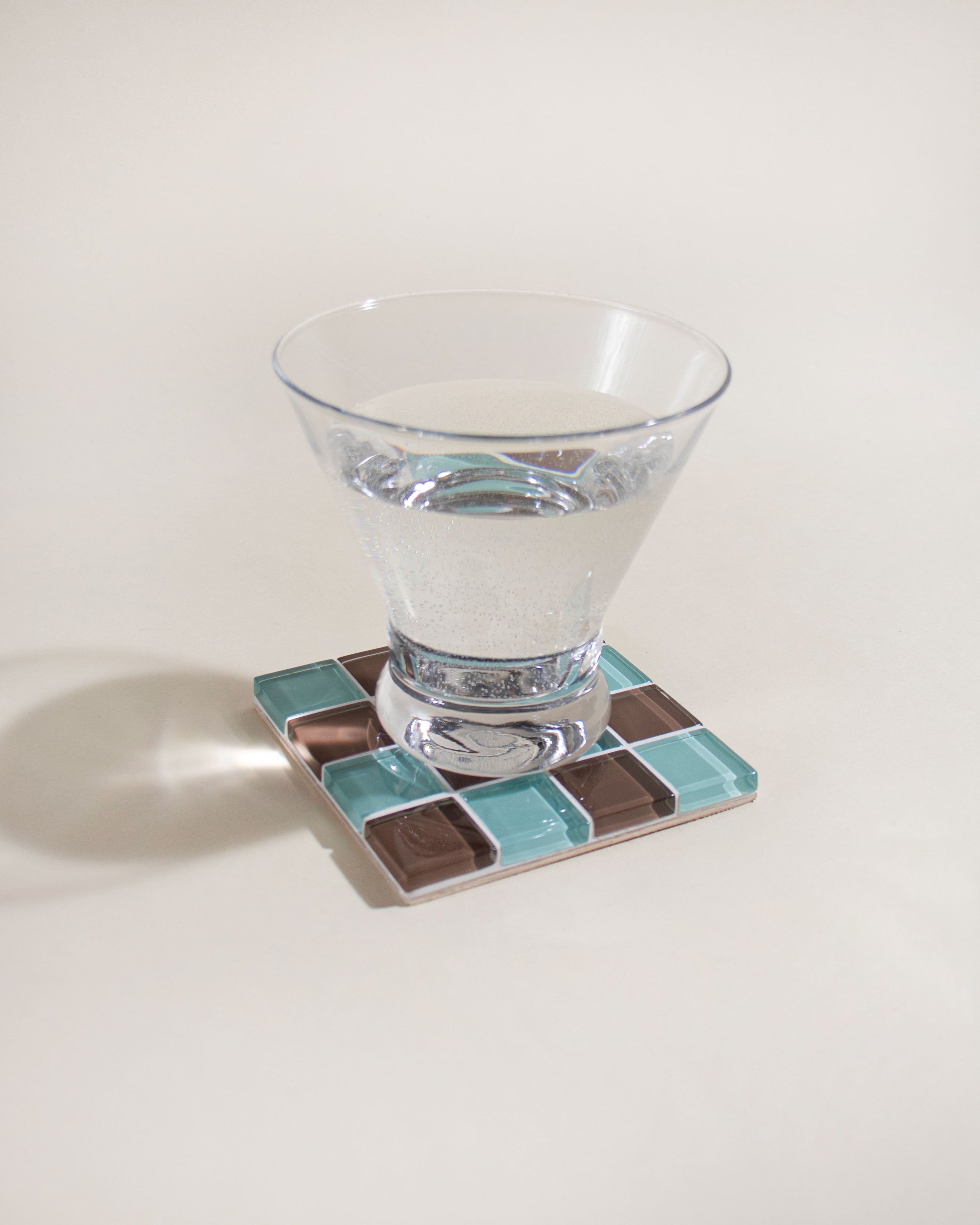 GLASS TILE COASTER - Sea Salt Dark Chocolate