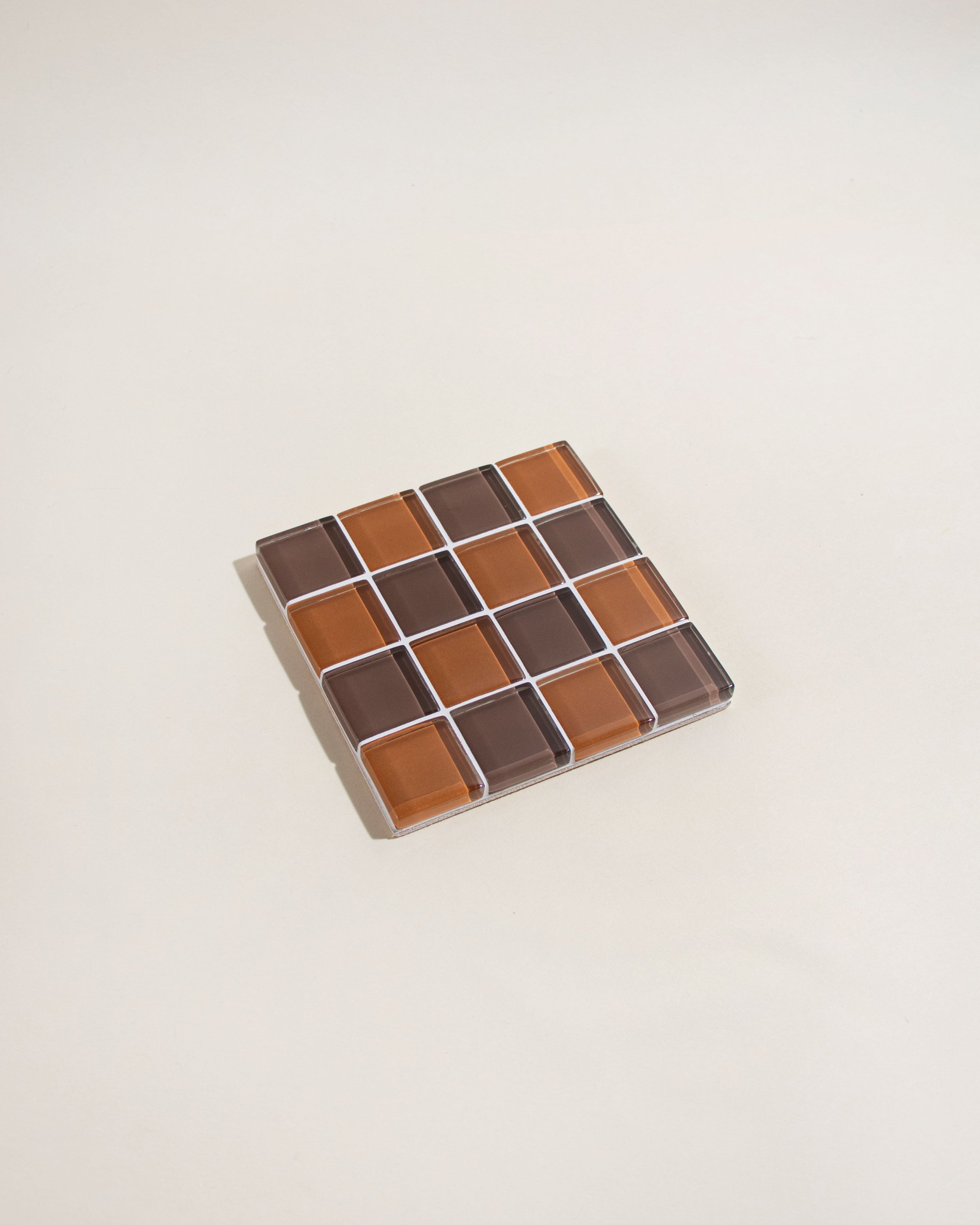 GLASS TILE COASTER - Salted Caramel Dark Chocolate