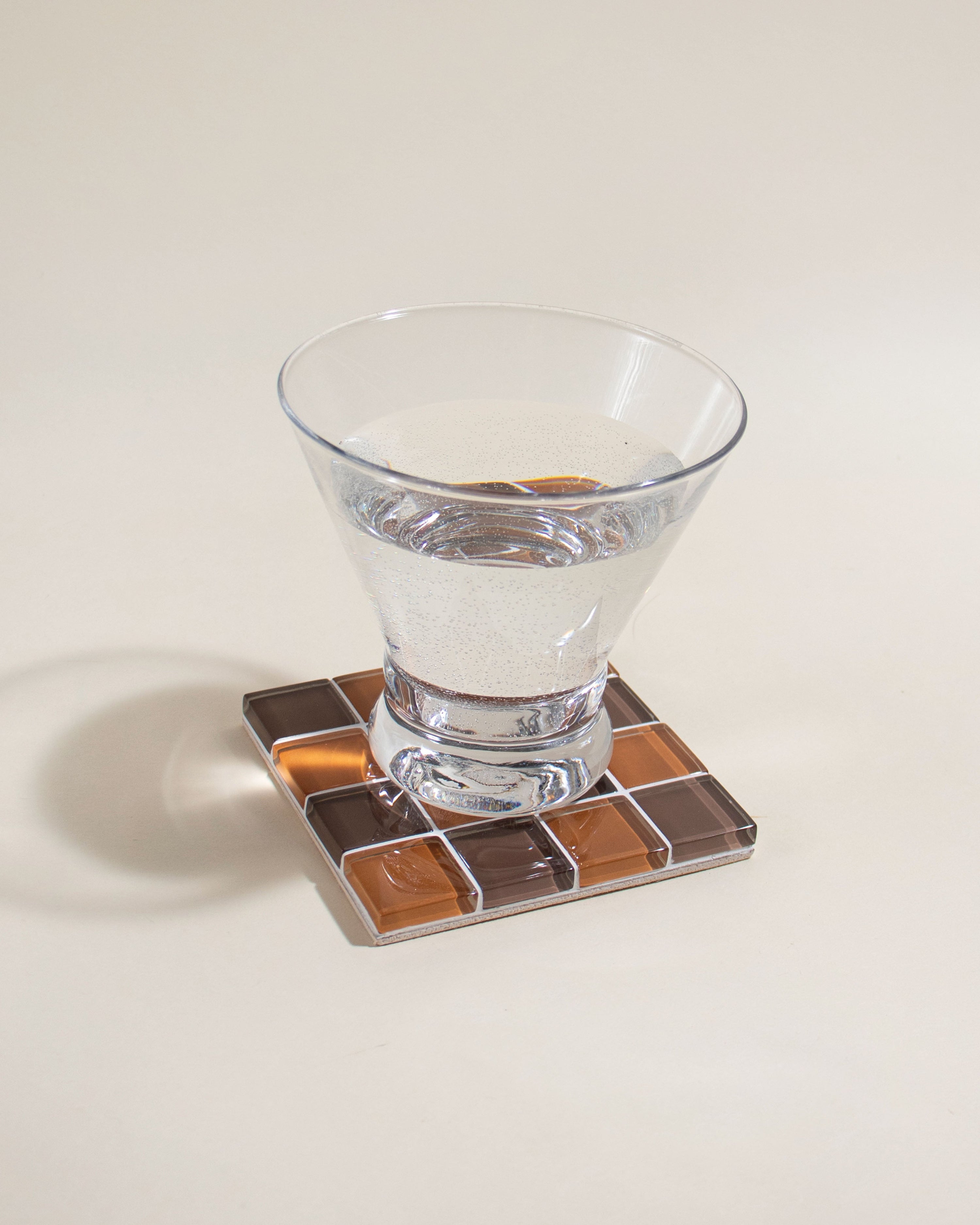 GLASS TILE COASTER - Salted Caramel Dark Chocolate