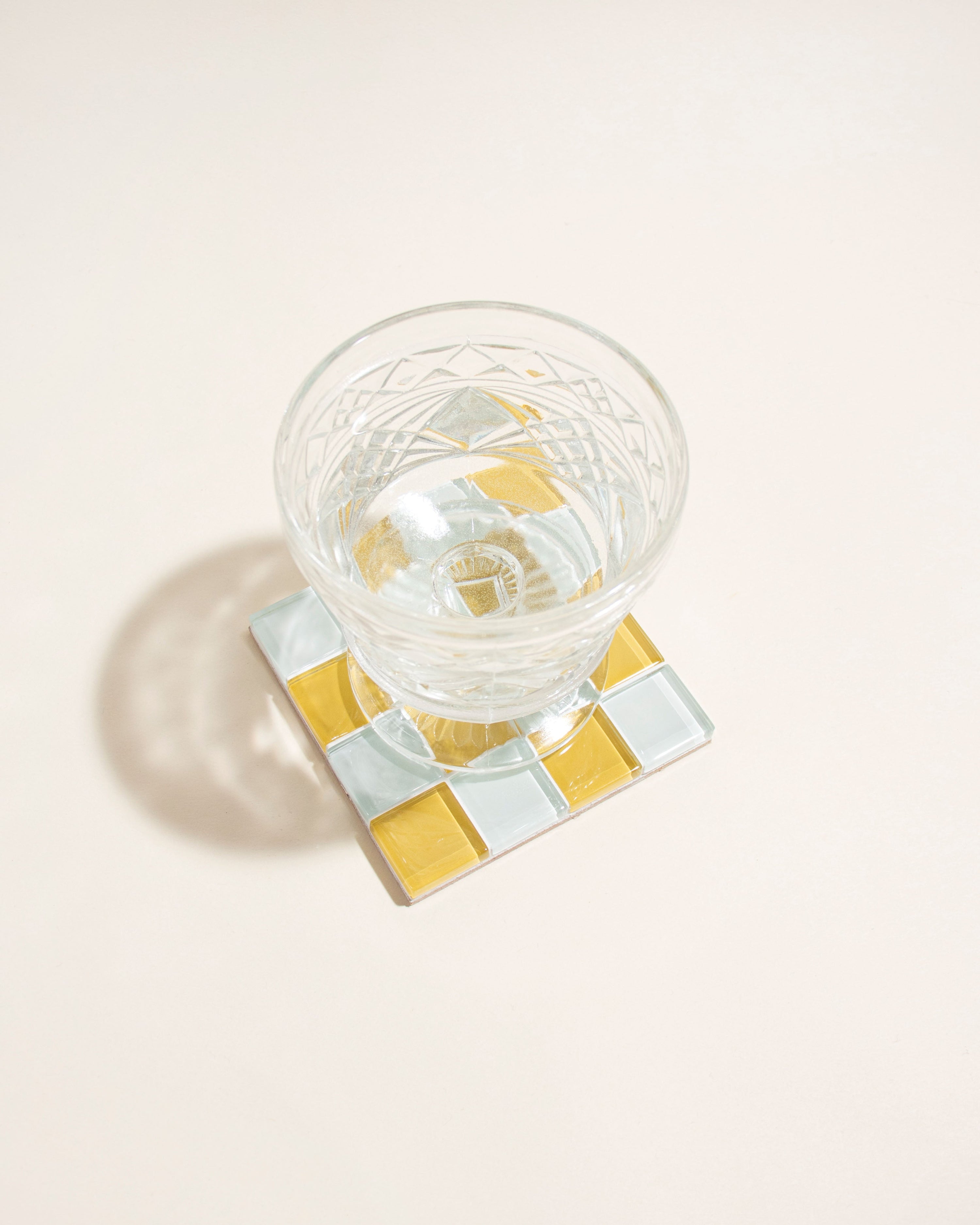 GLASS TILE COASTER - Honey Milk Chocolate