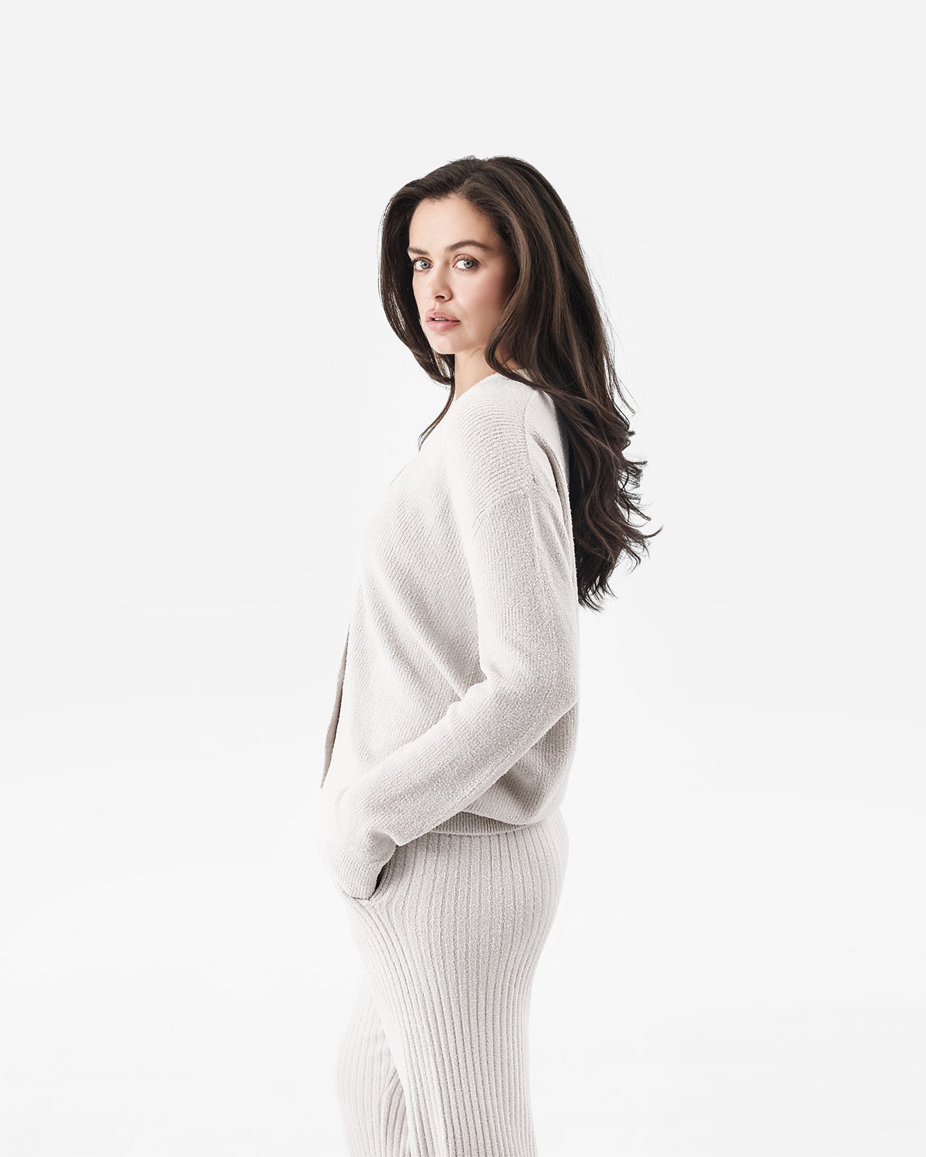 Cloud Cool Oversized Ribbed Buttoned Cardigan