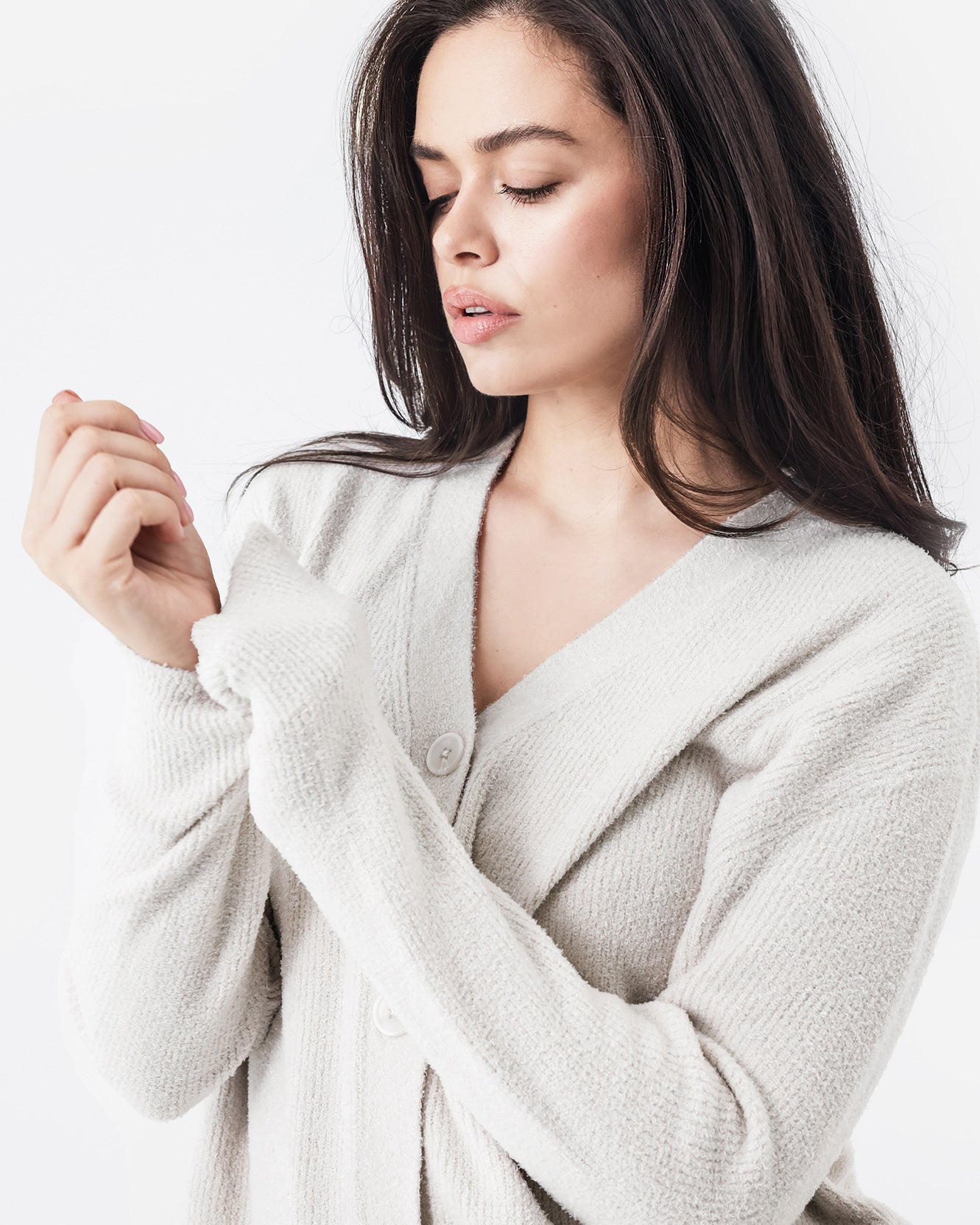 Cloud Cool Oversized Ribbed Buttoned Cardigan