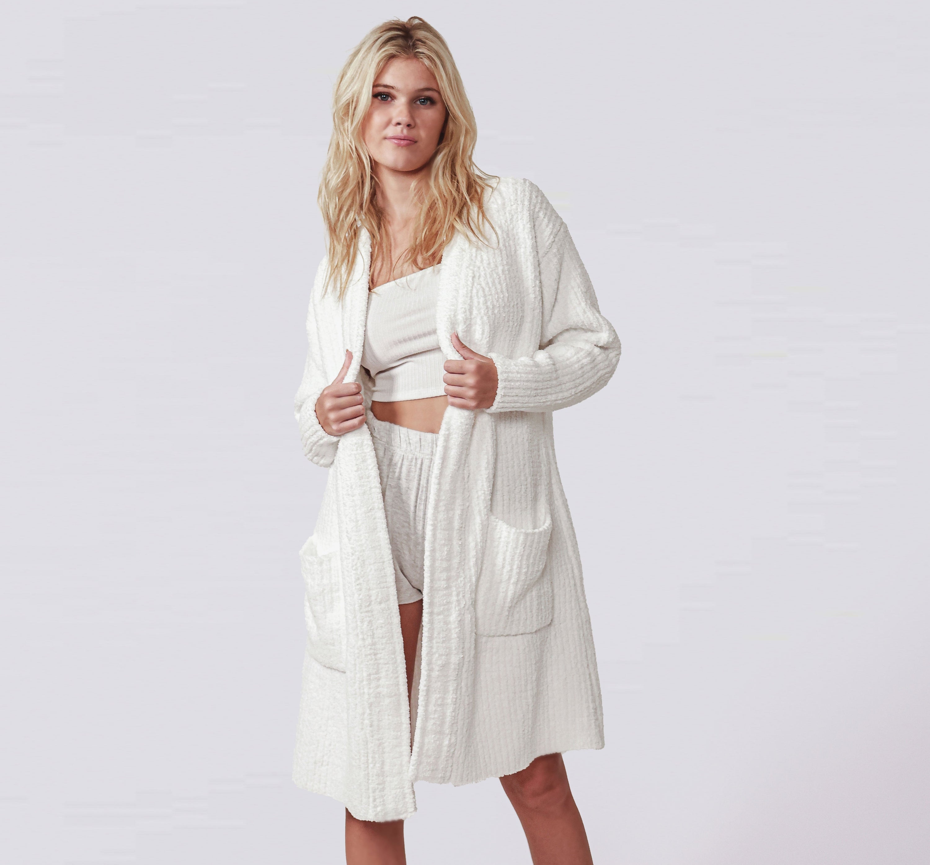 Snug Ribbed Cardigan Robe | Last Chance
