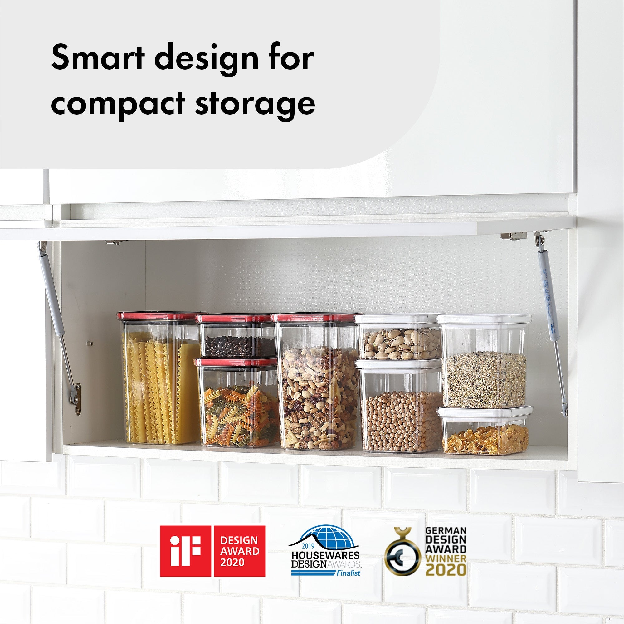 Neoflam Smart Seal - Square 0.6QT (0.55L) White Lid, Food Storage