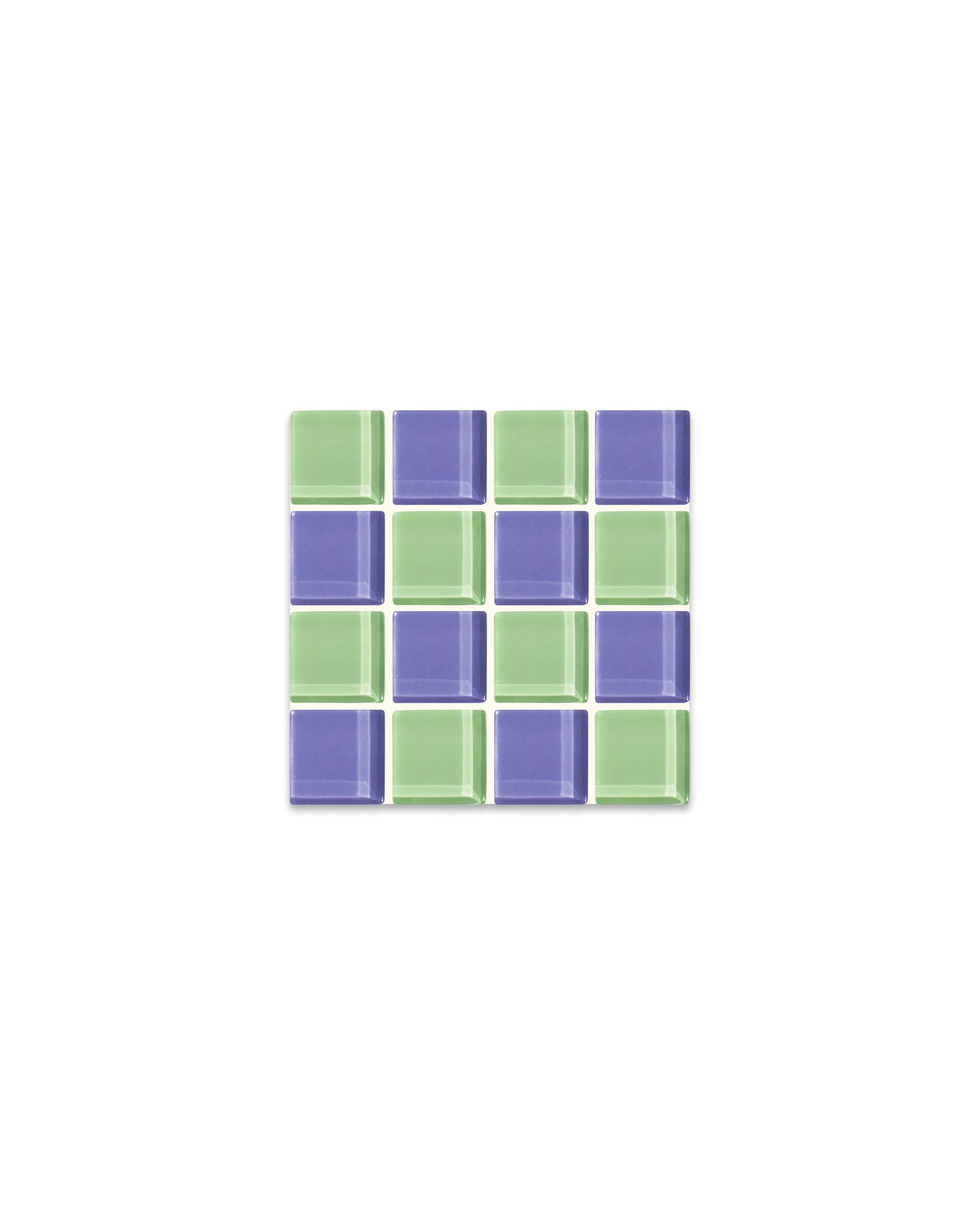 GLASS TILE COASTER - Ube Matcha Latte