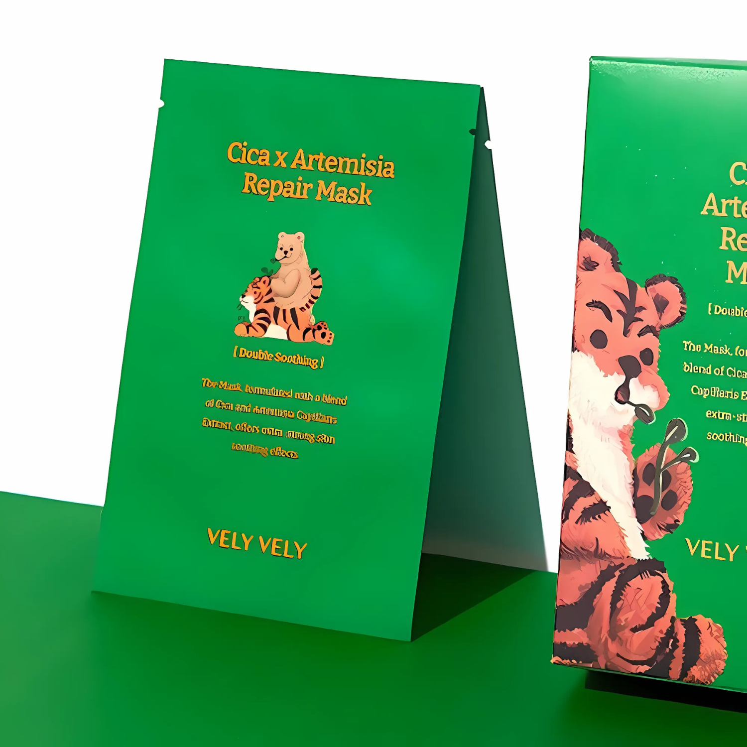 VELY_VELY_Cica_Injin_Artemisia_Repair_Mask_10_Pieces_1_Box Closeup Image KBEAUTY X