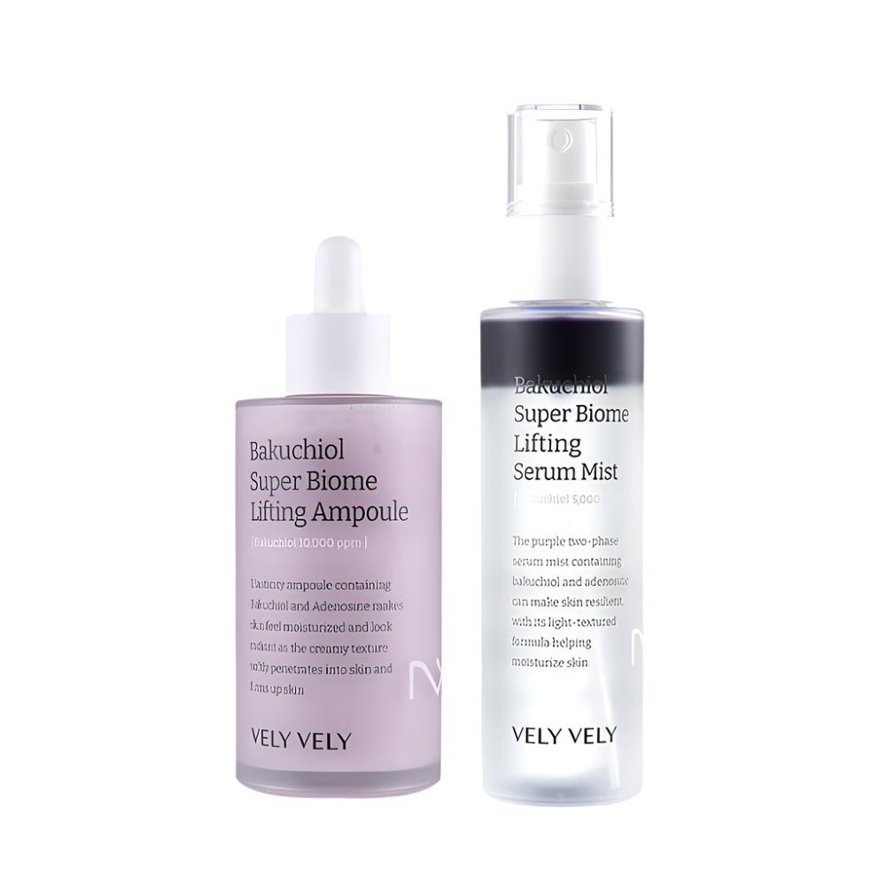 VELY VELY [Exclusive SET] Bakuchiol Superbiome Lifting Ampoule 100ml + Bakuchiol Superbiome Lifting Serum Mist 100ml - KBEAUTY X