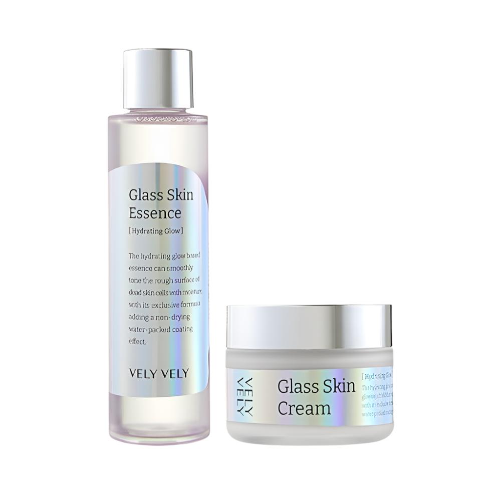 VELY VELY [SET] Glass Skin Essence 160ml + Glass Skin Cream 60ml - KBEAUTY X