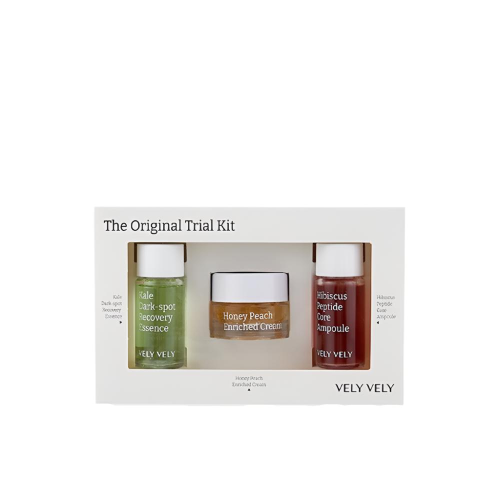 VELY VELY The Original Trial Kit (Kale Essence + Core Column Ampoule + True Cream) - KBEAUTY X