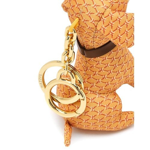 Yellow Logo Pattern Puppy Keyring HIHO4F107Y2