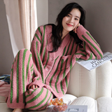 Soft And Stretchy Big Size Sleepwear, Tight Bouclé Fabric, Ultra-fine Fiber Winter Pajamas