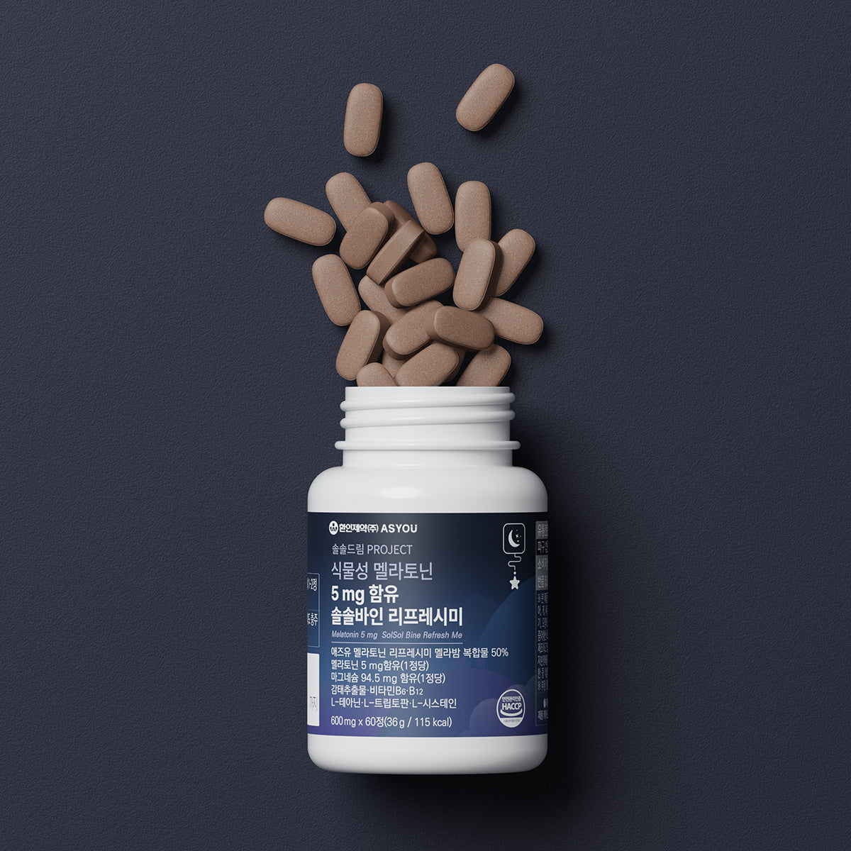 Plant Melatonin 5mg Solsolbaine Refresh Me + Sleep Mask