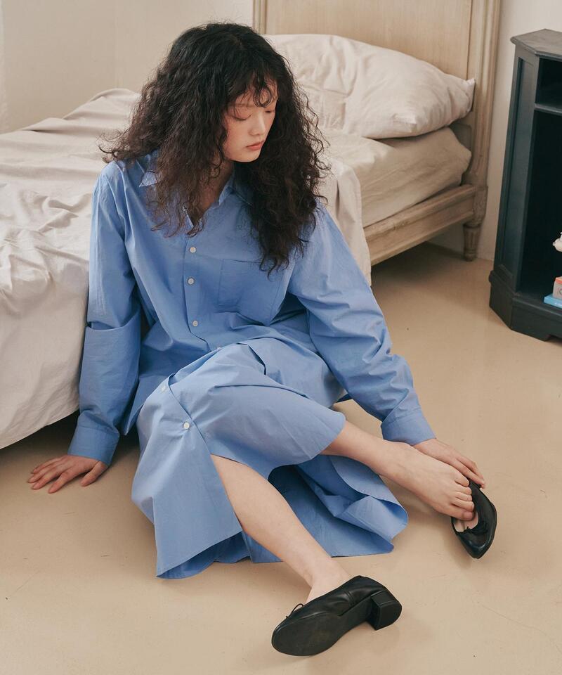 Door to Door Solid Skirt Bluebell