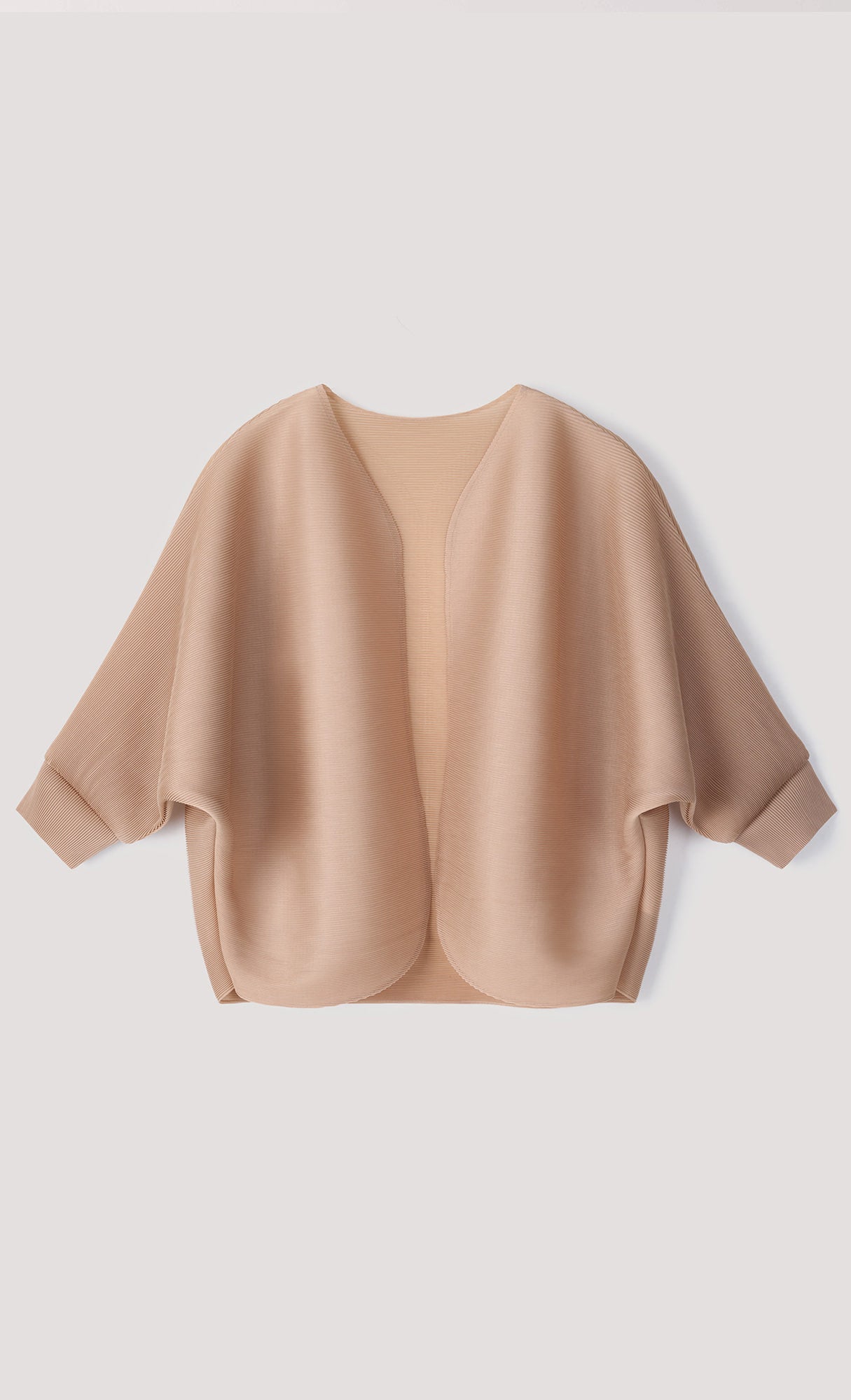 Pleatsmood Ainy Pleats Cardigan Jacket Beige
