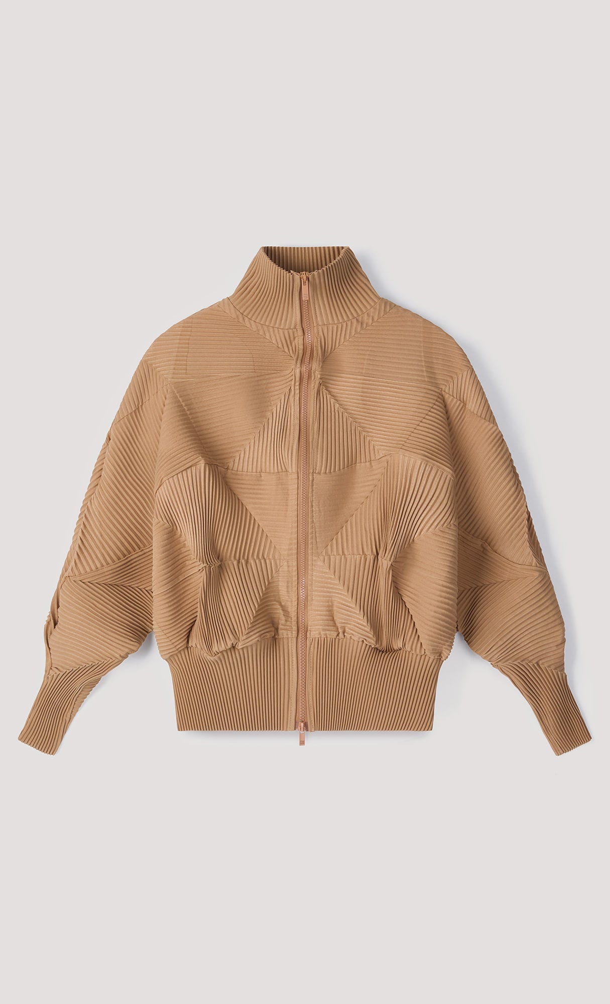 Pleatsmood Twoway Pleats Zip-up Beige