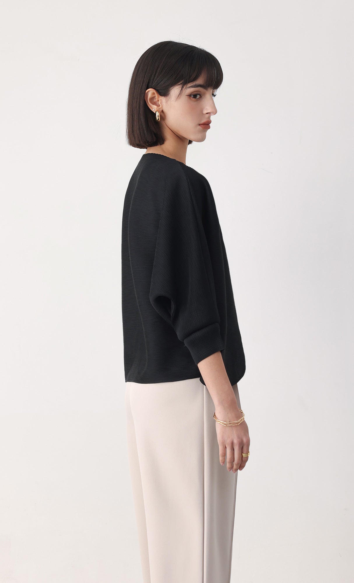 Pleatsmood Ainy Pleats Cardigan Jacket Black