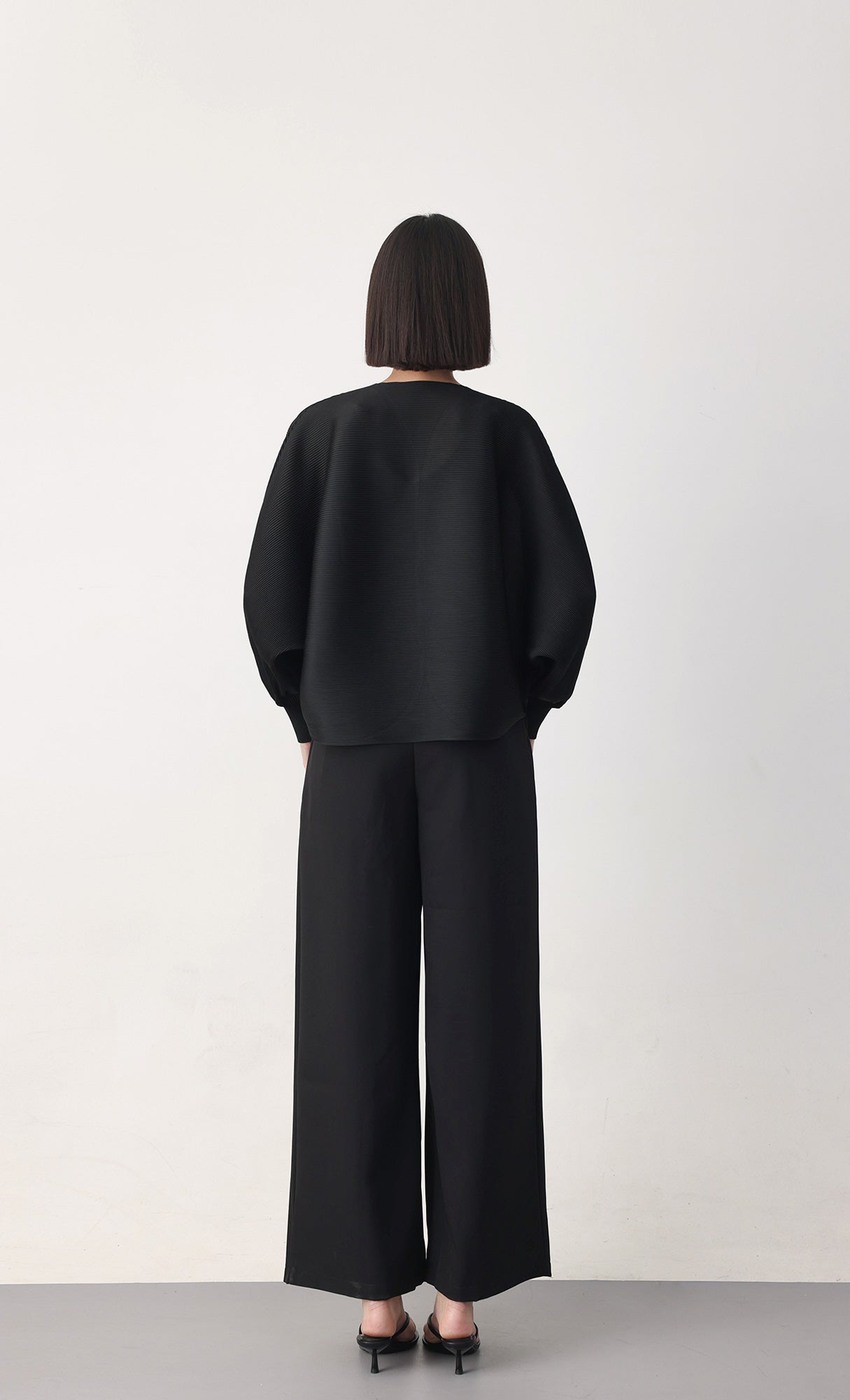 Pleatsmood Ray Pleats Cardigan Black