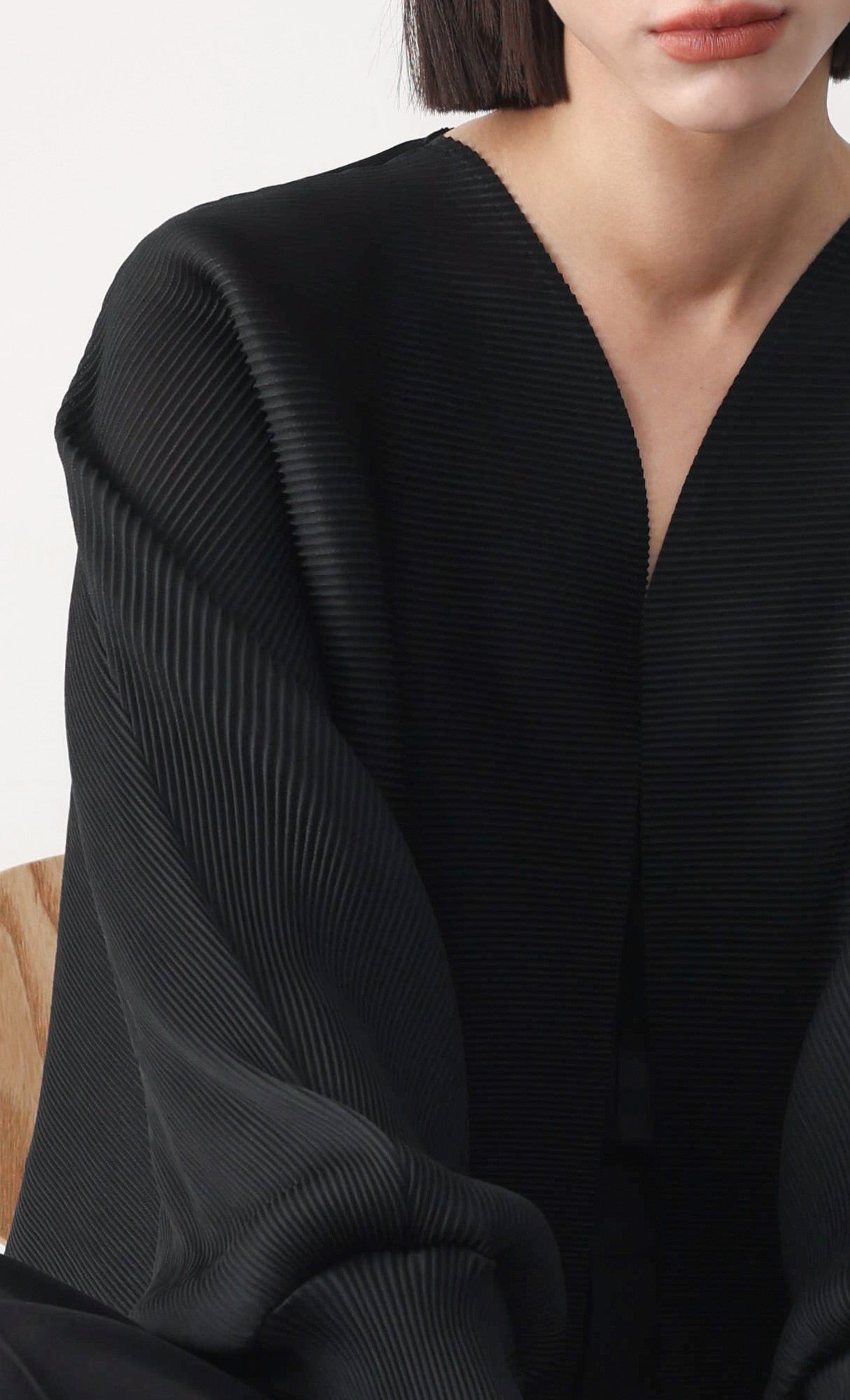 Pleatsmood Ray Pleats Cardigan Black