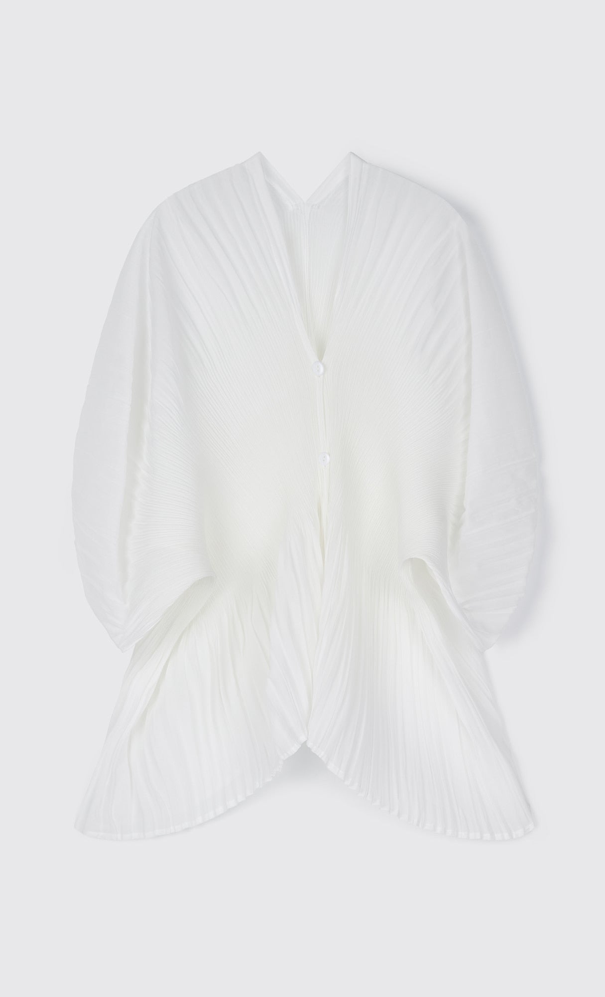 Pleatsmood Aban Pleats Puff Cardigan Ivory