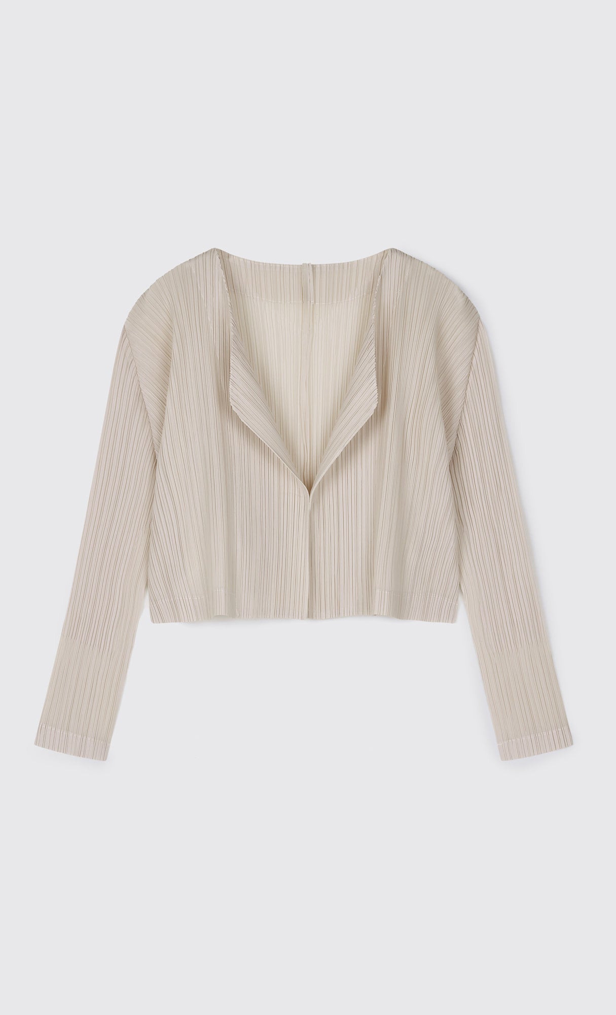 Pleatsmood Cod Pleats Cardigan Light-beige