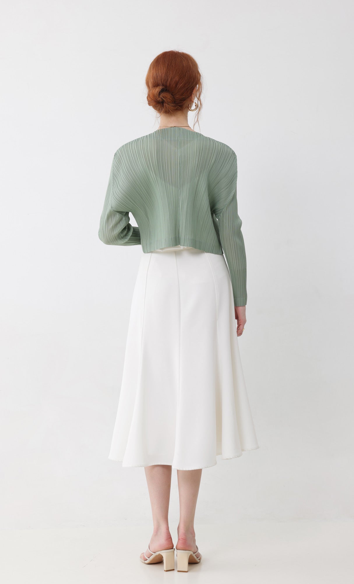 Pleatsmood Cod Pleats Cardigan Mint