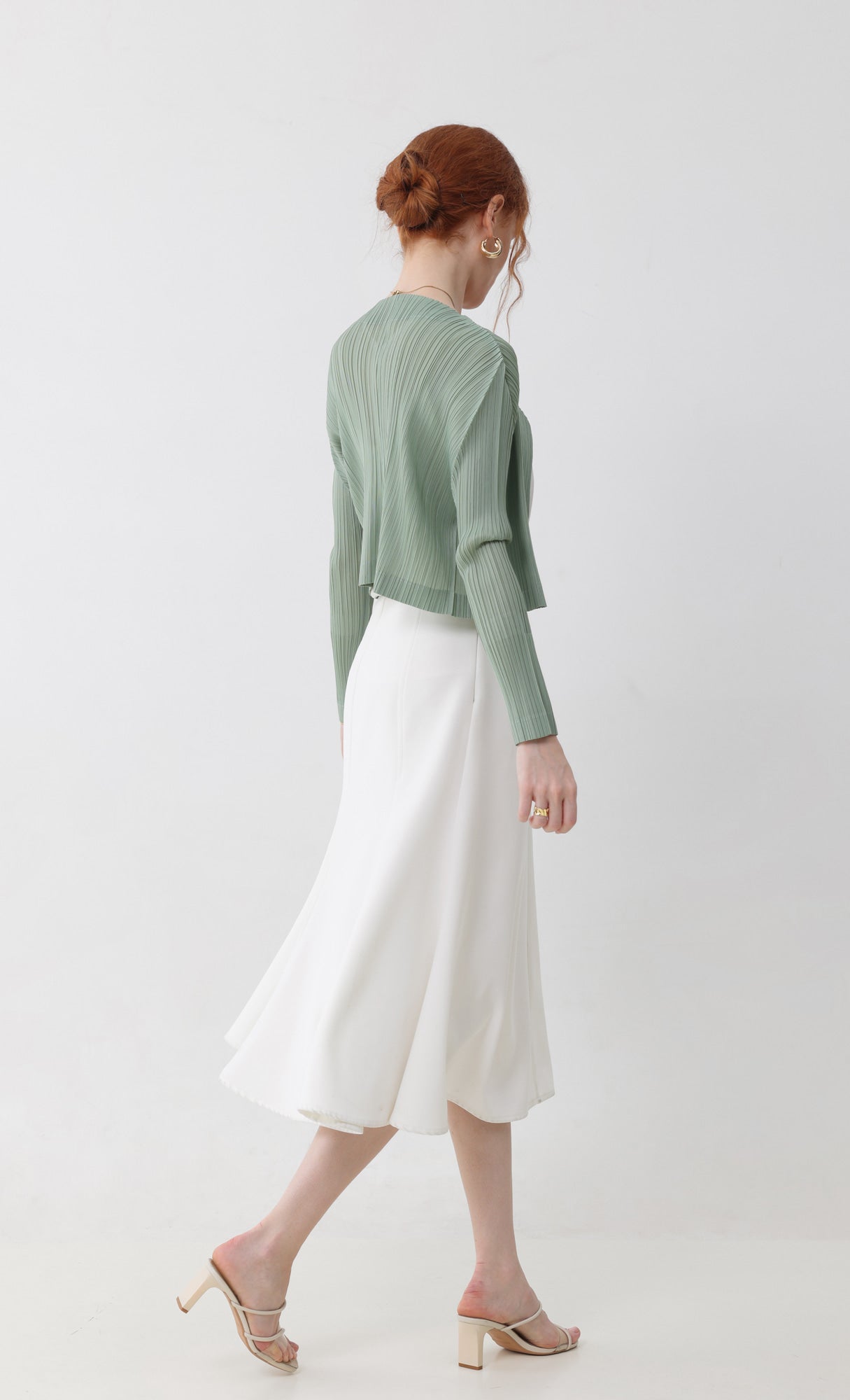 Pleatsmood Cod Pleats Cardigan Mint
