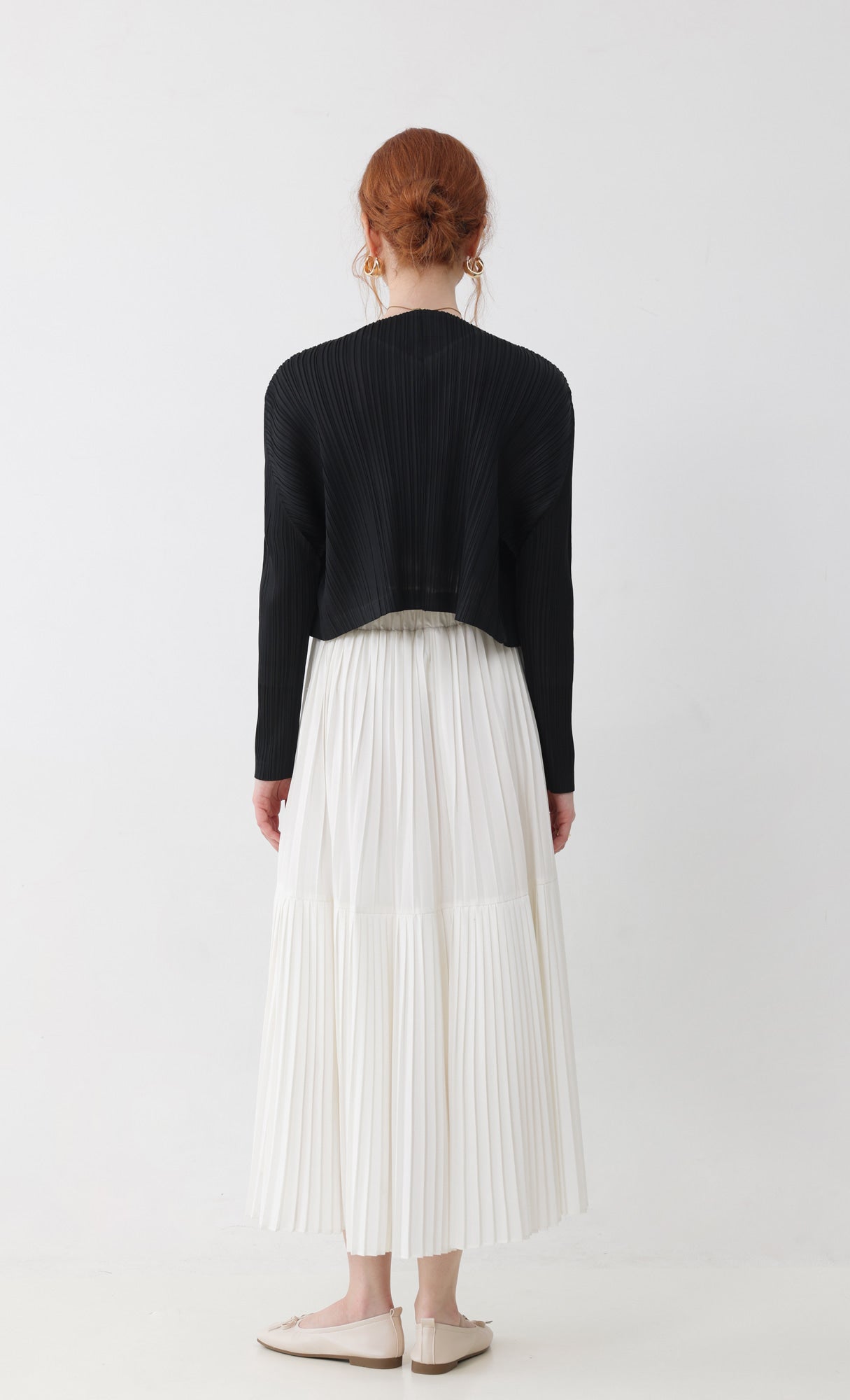 Pleatsmood Cod Pleats Cardigan Black