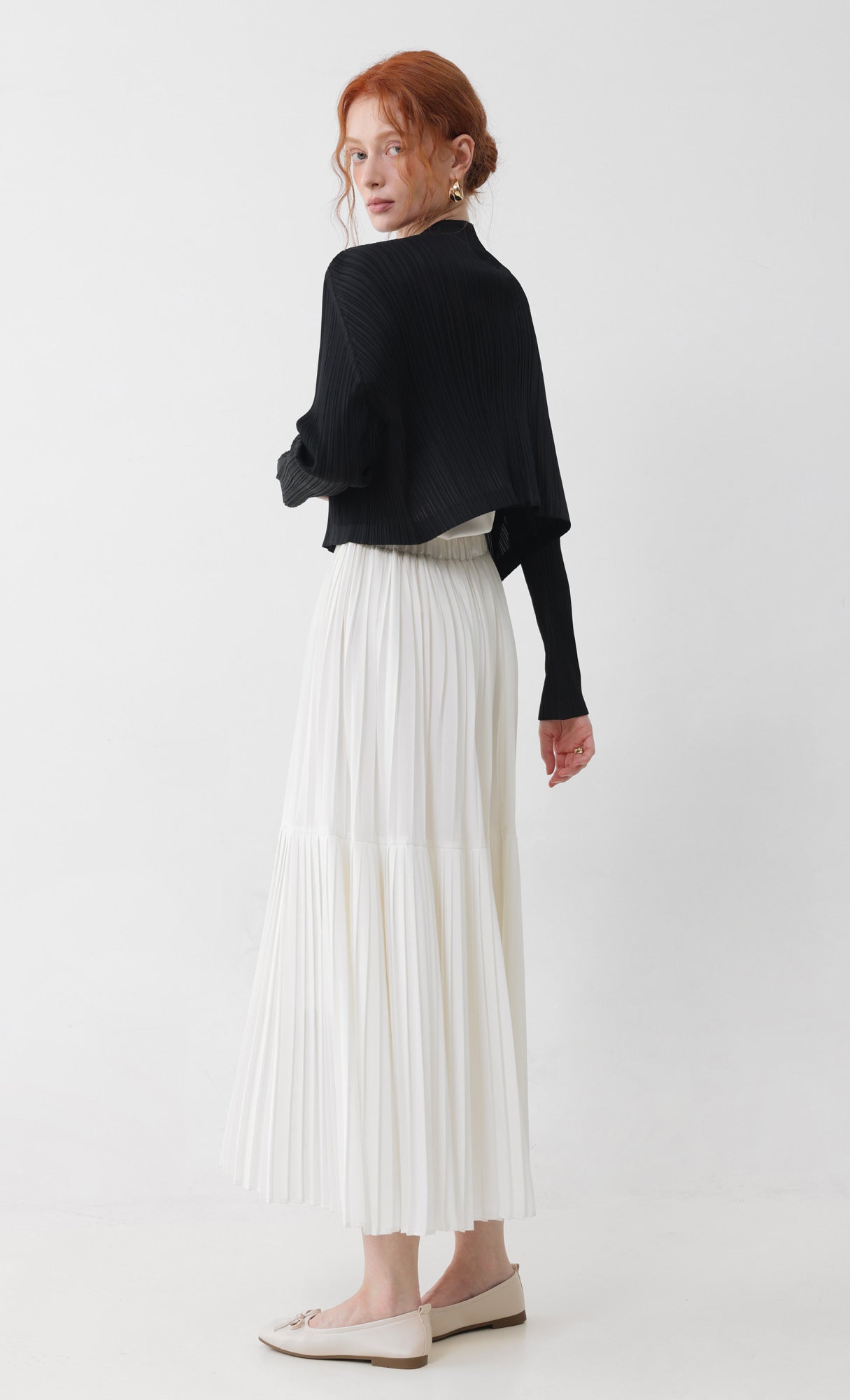 Pleatsmood Cod Pleats Cardigan Black