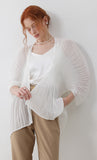 Pleatsmood Aban Pleats Puff Cardigan Ivory