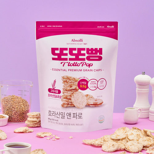 Absolli TtoTtoPpeong Khorasan Wheat & Farro Crisps 95g