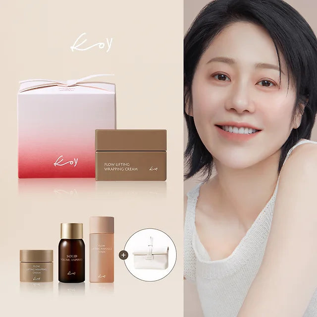 Exclusive/Gift Wrapping/Pouch Free - Koi Flow Lifting Wrapping Cream 50ml (+Cream 10ml, Ampoule 10ml, Toner 25ml)