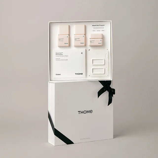 THOME Glazed Skin Program (1+2+3+6 Masks+Brush&Chalet+Exclusive Shopping Bag)+Exclusive Organizer Pouch