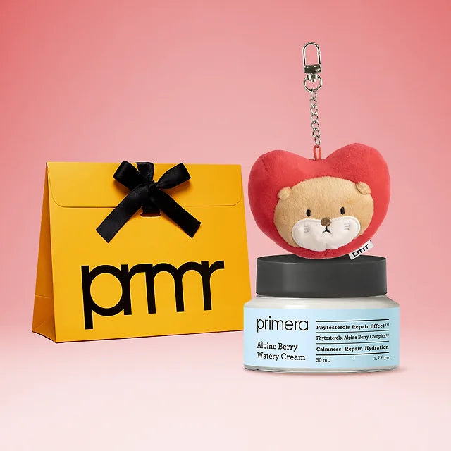 Watery Cream "Cute Otter Keyring" "Gift Recommendation" Refreshing and Moisturizing Primera Moisture Cream Gift Set
