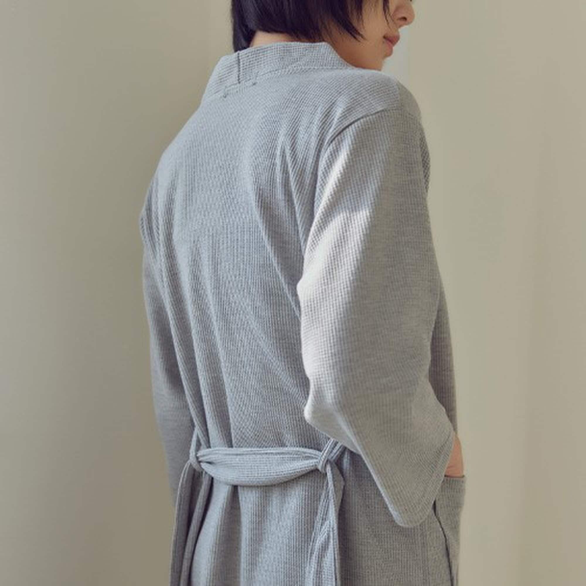 All Seasons Hotel Shower Gown Waffle Cotton Bathrobe
