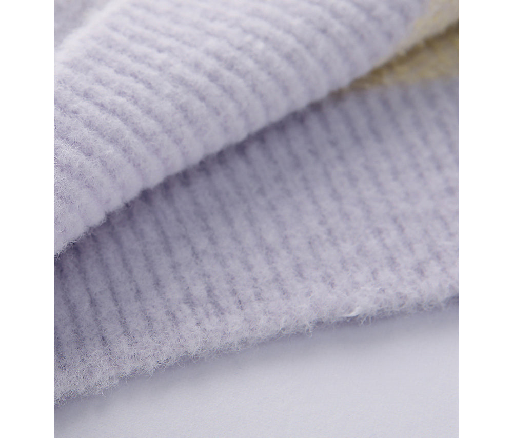 Milky Purple Soft Microfiber Sleepwear Stretchy Comfortable Winter Homewear