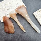 Natural Resin Gua Sha Massager 3-piece Set Scalp Face Body