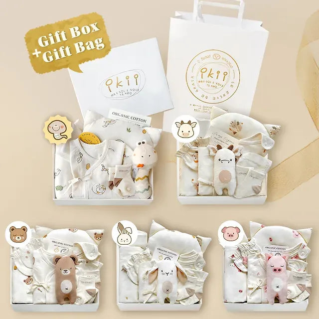 IKI He First Clothes Worn After Birth "12 Types Of Organic Fabrics Comprehensive Gift Set"