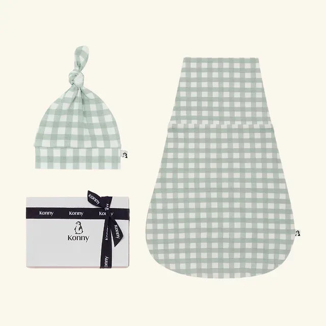CONNIE Newborn Bamboo Swaddling Pouch & Hat Gift Set