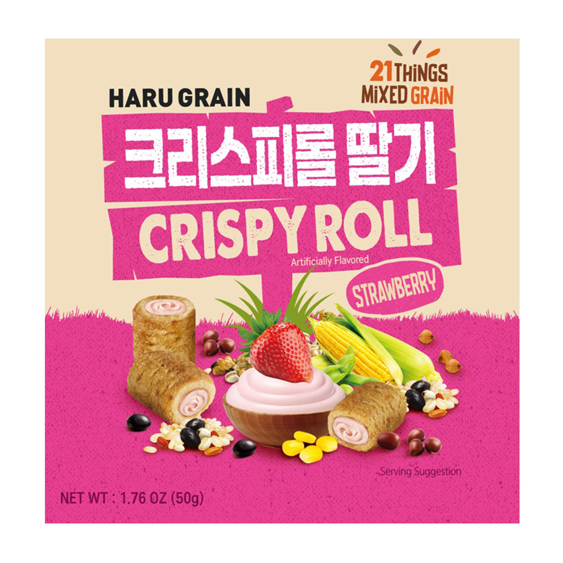 Hy Haru Grain Crispy Roll Strawberry